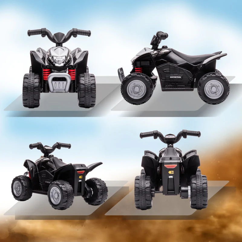 Electric Quad Bike for Kids with LED Headlights and 2.8 km/h Speed, Black - Image 8