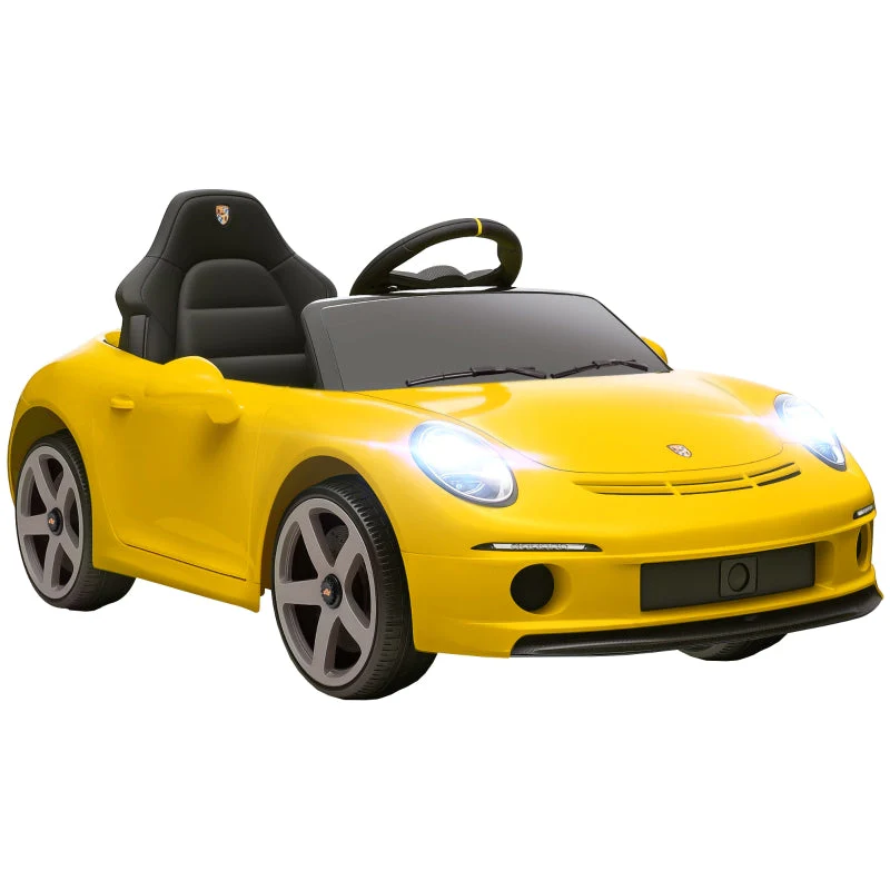 Electric Ride-on Car for Children with Remote Control and Music, Yellow - Image 2