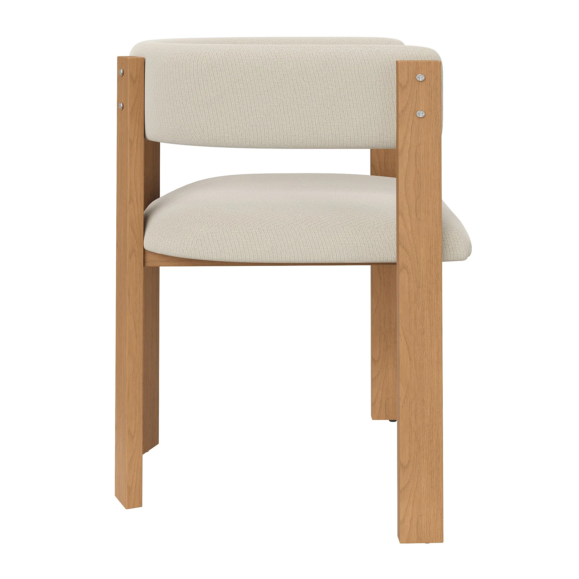 Ergonomic Dining Chair Set of 4 with Thick Padding and Iron Legs, Wood Look - Image 9