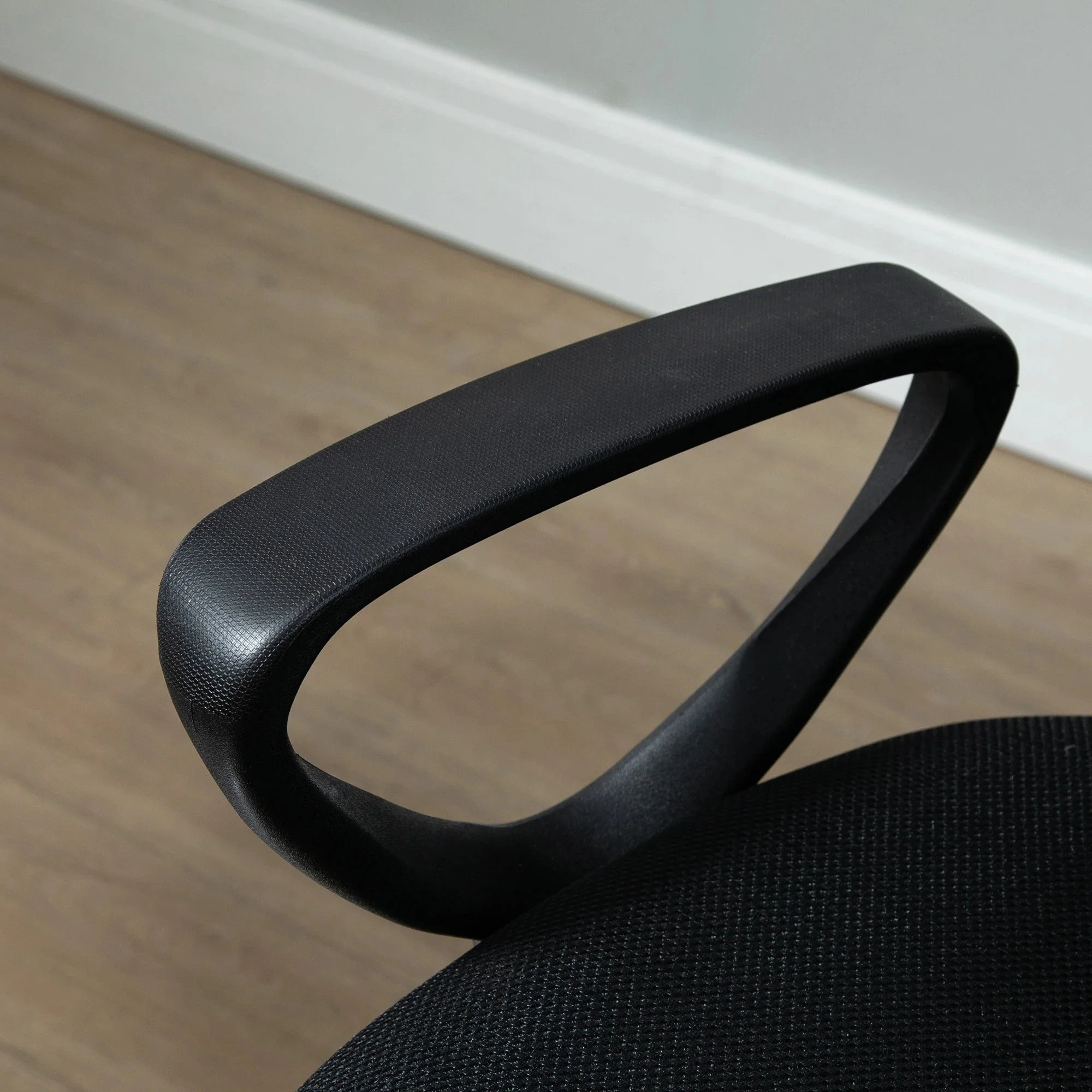 Ergonomic Office Standing Chair Swivel Height-Adjustable Footrest, Metal Black - Image 8