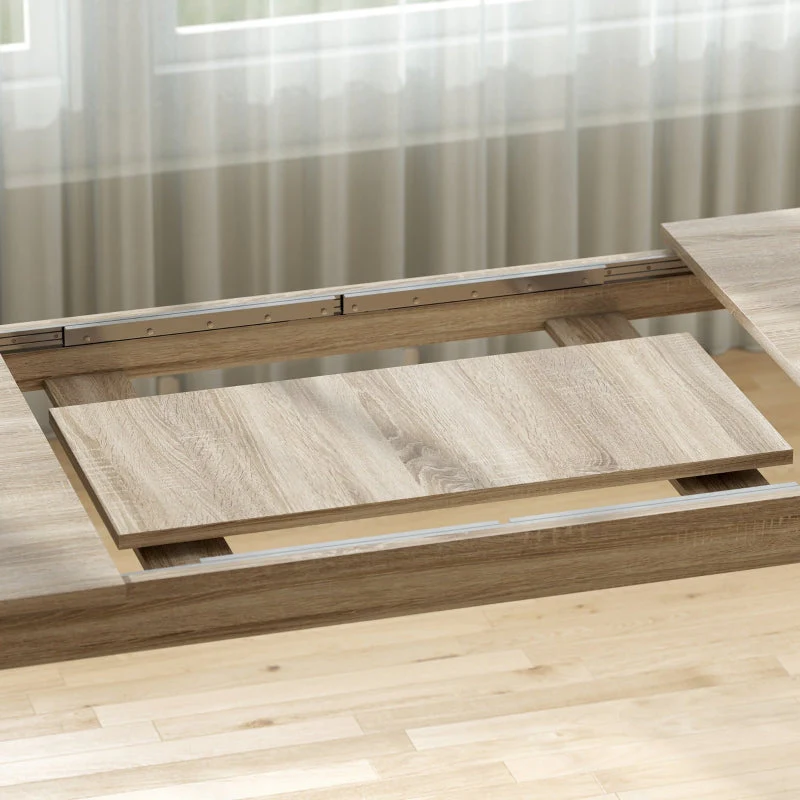 Extendable Dining Table Expandable 180-260cm 6-10 Seater Wood - Image 7