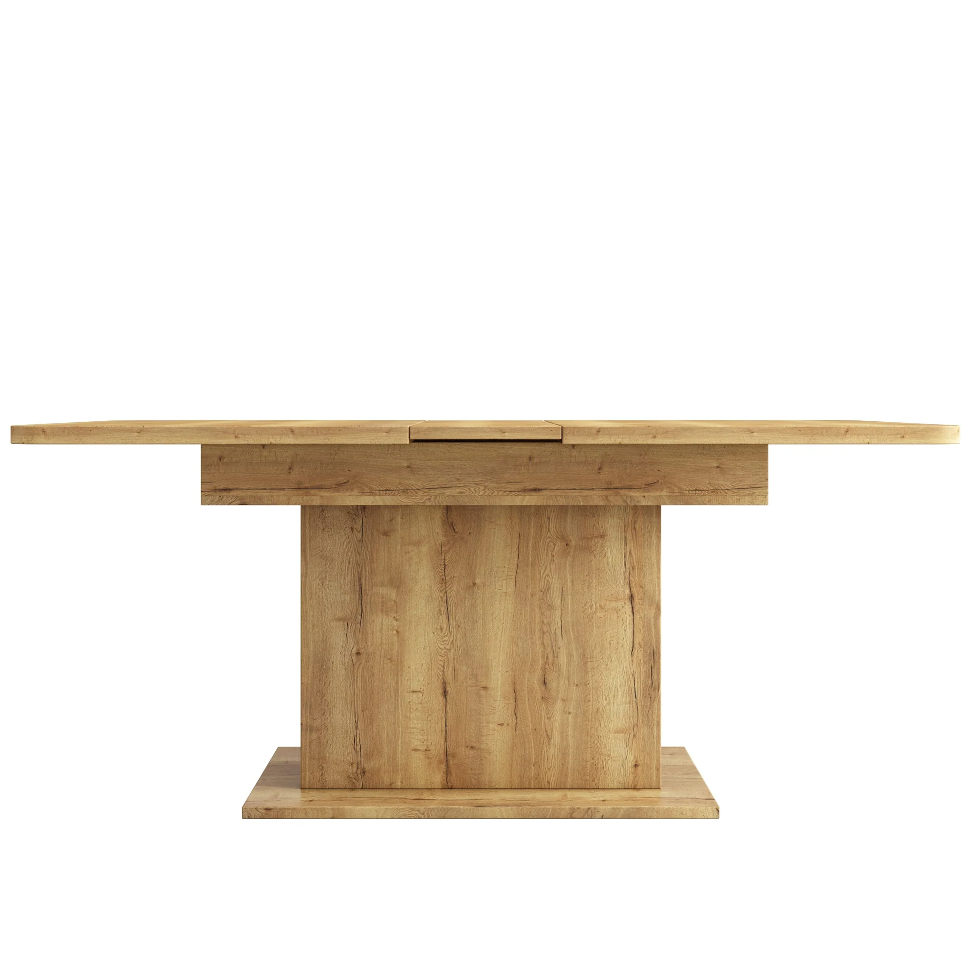 Extendable Dining Table Rectangular L110/130xW70xH75 with Storage Space-Saving Iron Frame - Natural - Image 8