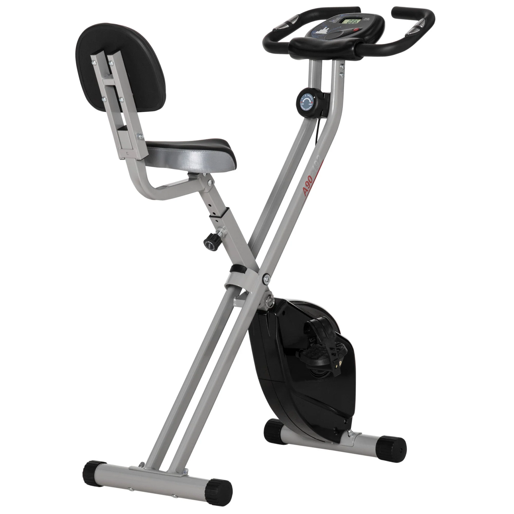 F-Bike Exercise Bike, 8-Level Magnetic Resistance, Height Adjustable, Steel, Black-Gray - Image 2
