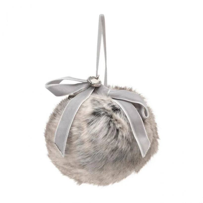 Fabulous Faux Fur Christmas Ornament Dia 10