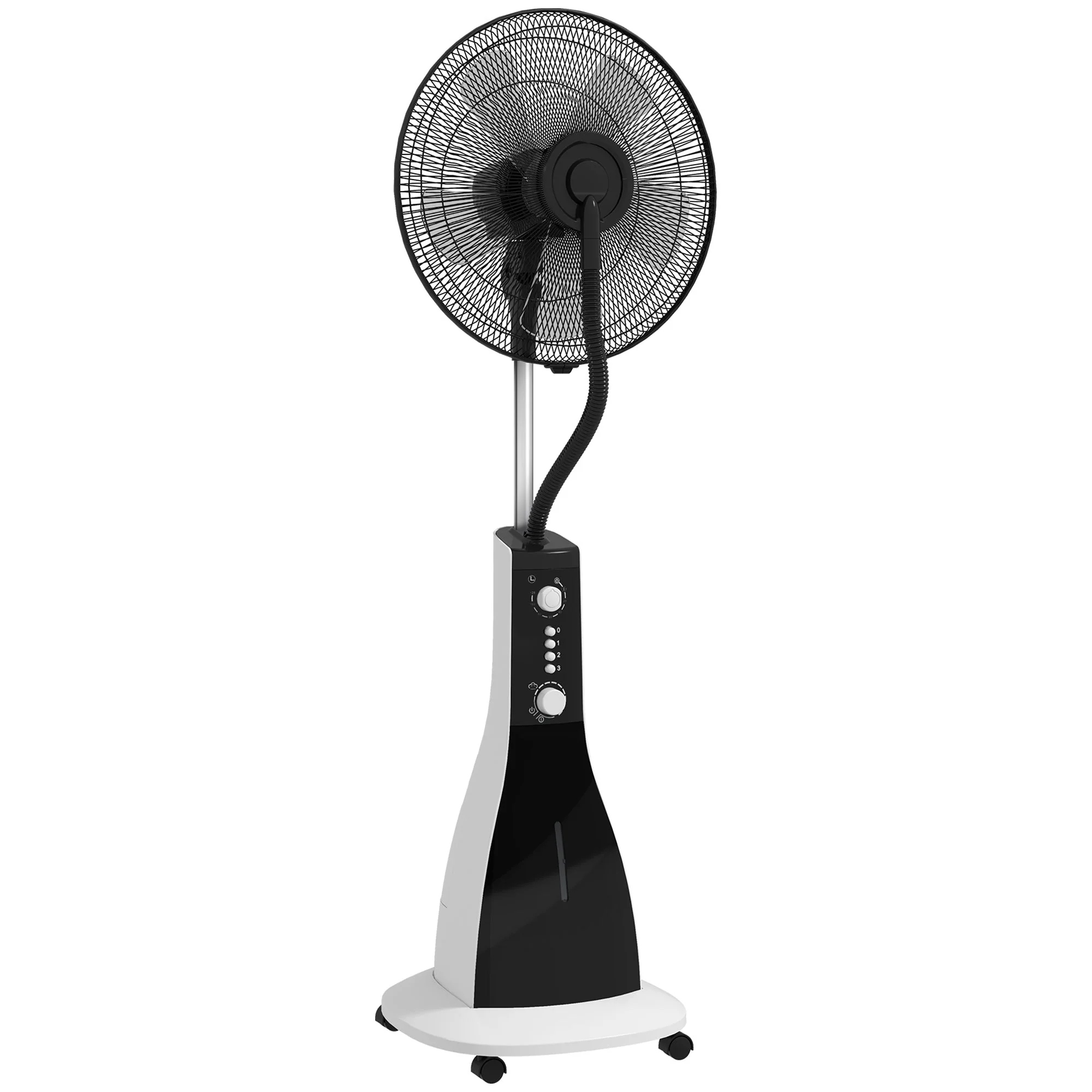 Fan with Mist Function, 90W, 3L Tank, 3 Modes, Timer, Oscillating, Black