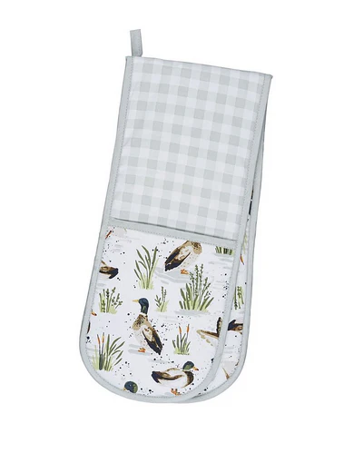 Farmhouse Ducks Double Oven Glove