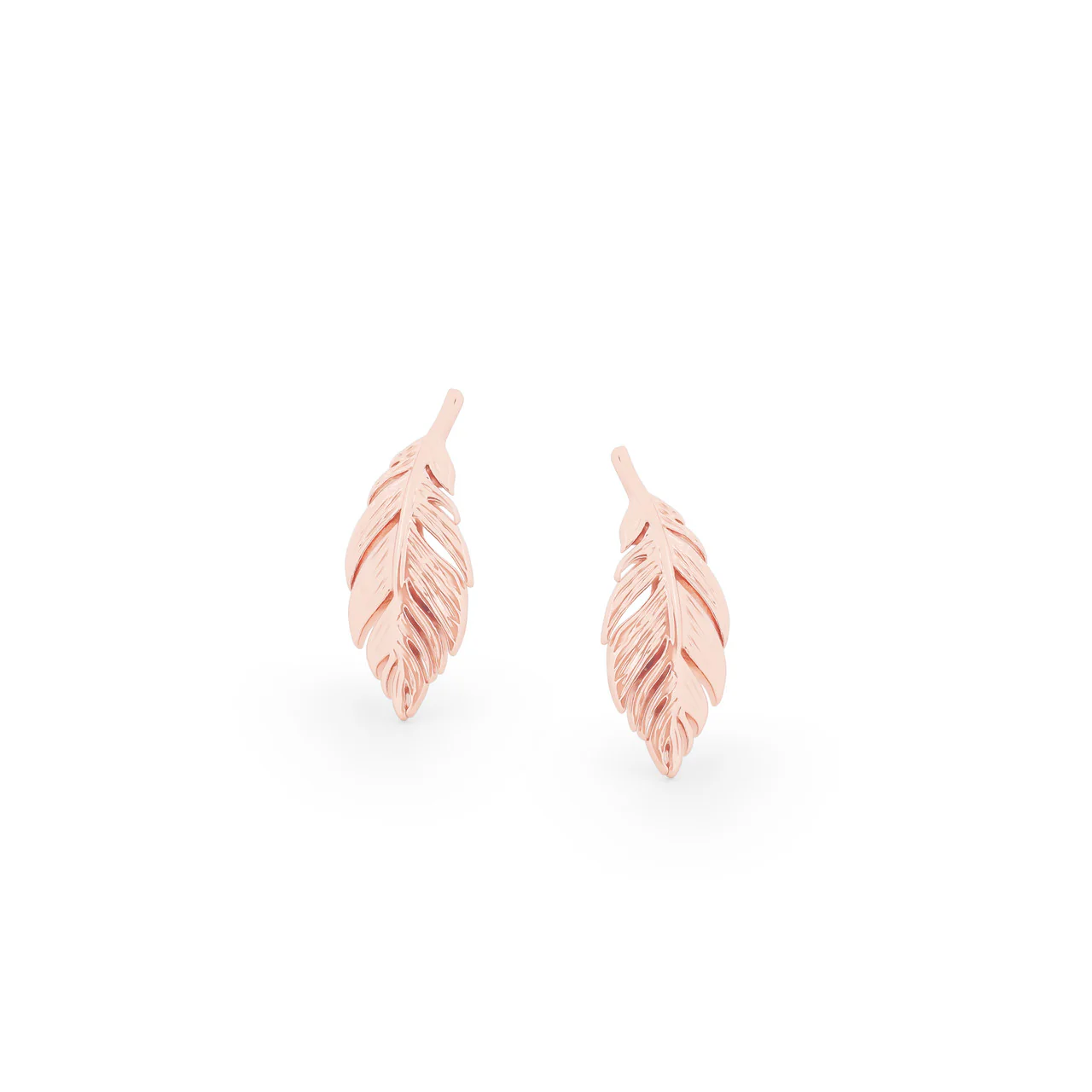 Feather Mini Stud Earrings RG
