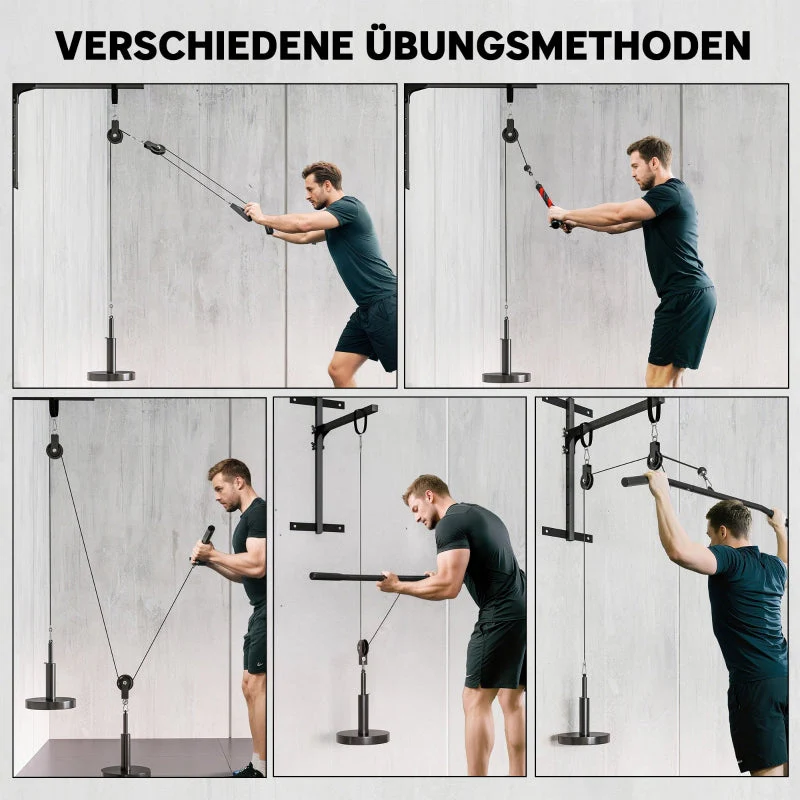 Fitness Lat Pulldown Cable Pulley System Home Strength Training - Image 3