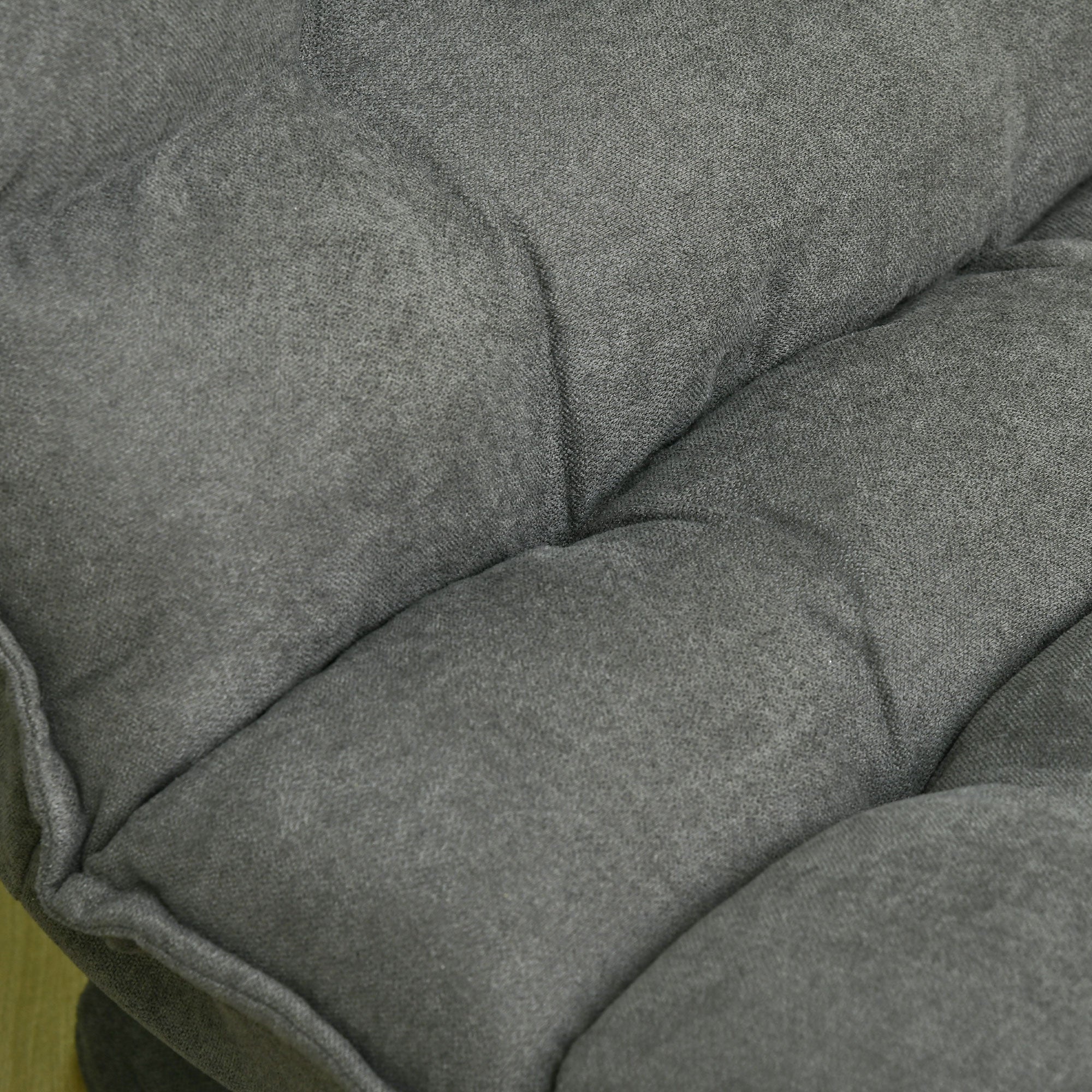 Floor Chair/Sofa, Adjustable Backrest Swivel Recliner Cushion, Grey Microfiber - Image 8