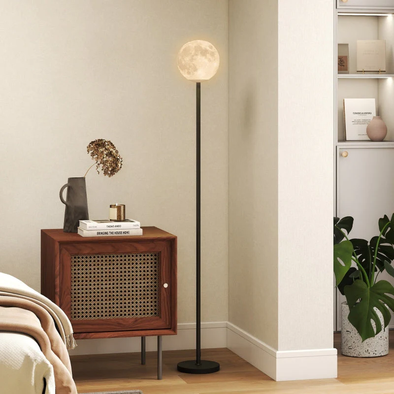 Floor Lamp Moon-Shade, Foot Switch, 3 Color Temperatures, Metal Black - Image 8