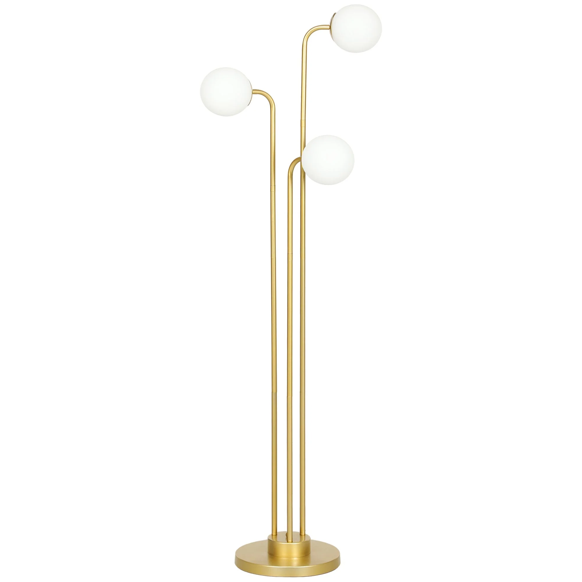 Floor Lamp, Rotatable Lampshades Reading Lamp Bedside Lamp, Gold - Image 2