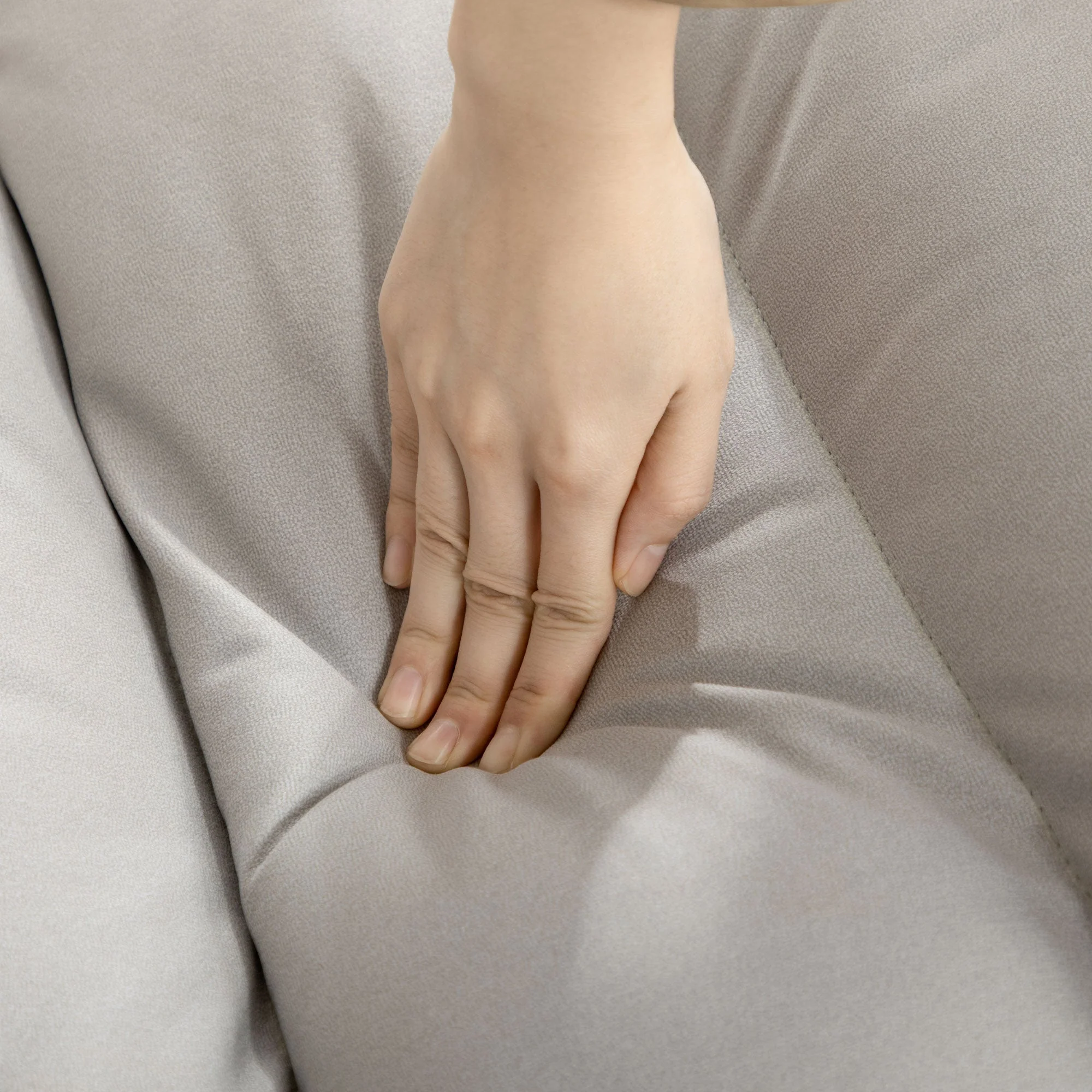 Floor Sofa/Chair Adjustable Backrest Swivel Recliner Light Grey - Image 8