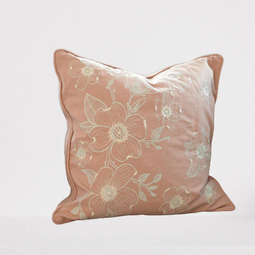 Floral Pillow Cover - 50x50cm