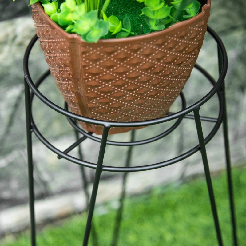 Flower Stand Set, 3-Piece Plant Stands for Pots, Black Metal - Image 7