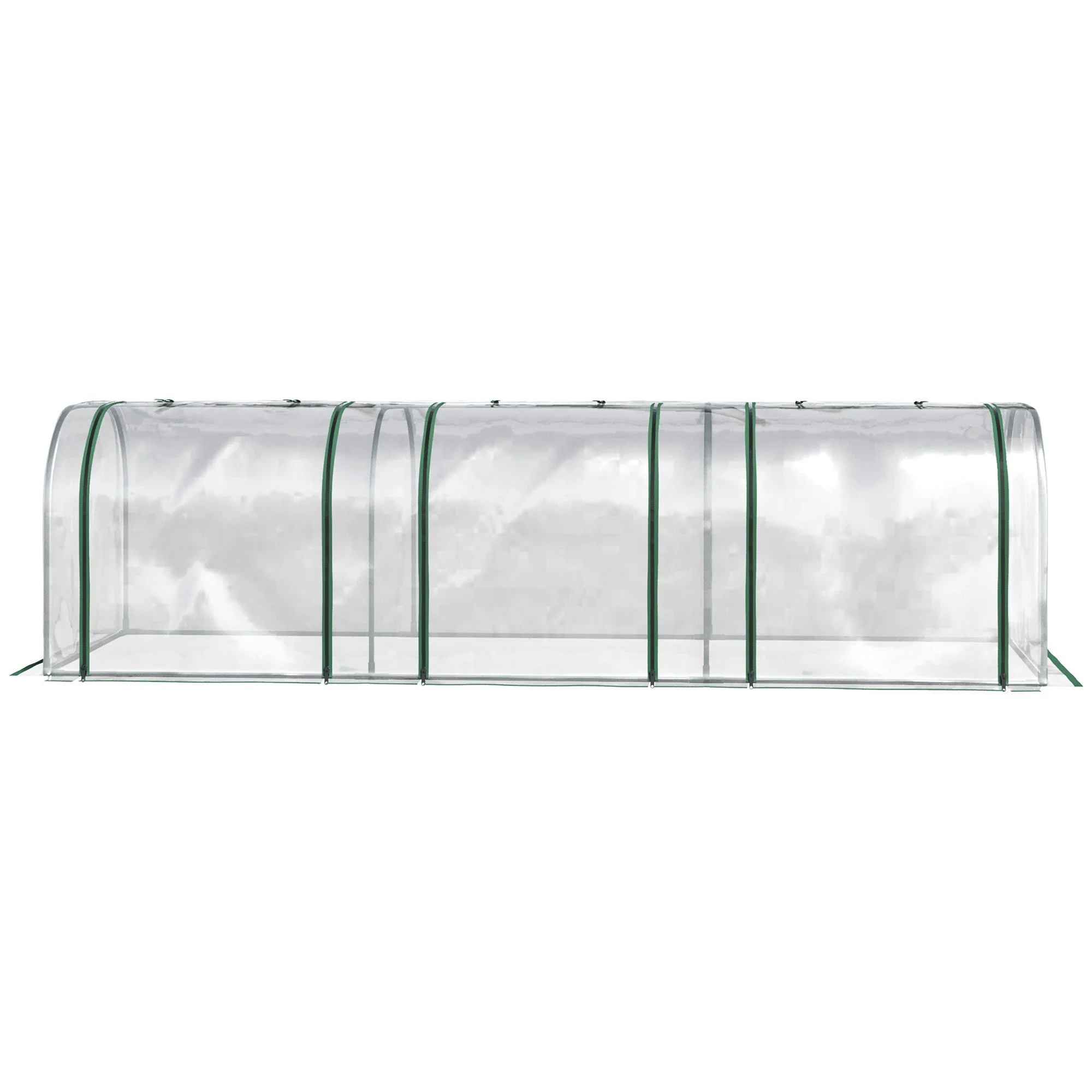 Foil Greenhouse Hothouse for Plant Cultivation, 295x100x80cm, Transparent Steel - Image 8