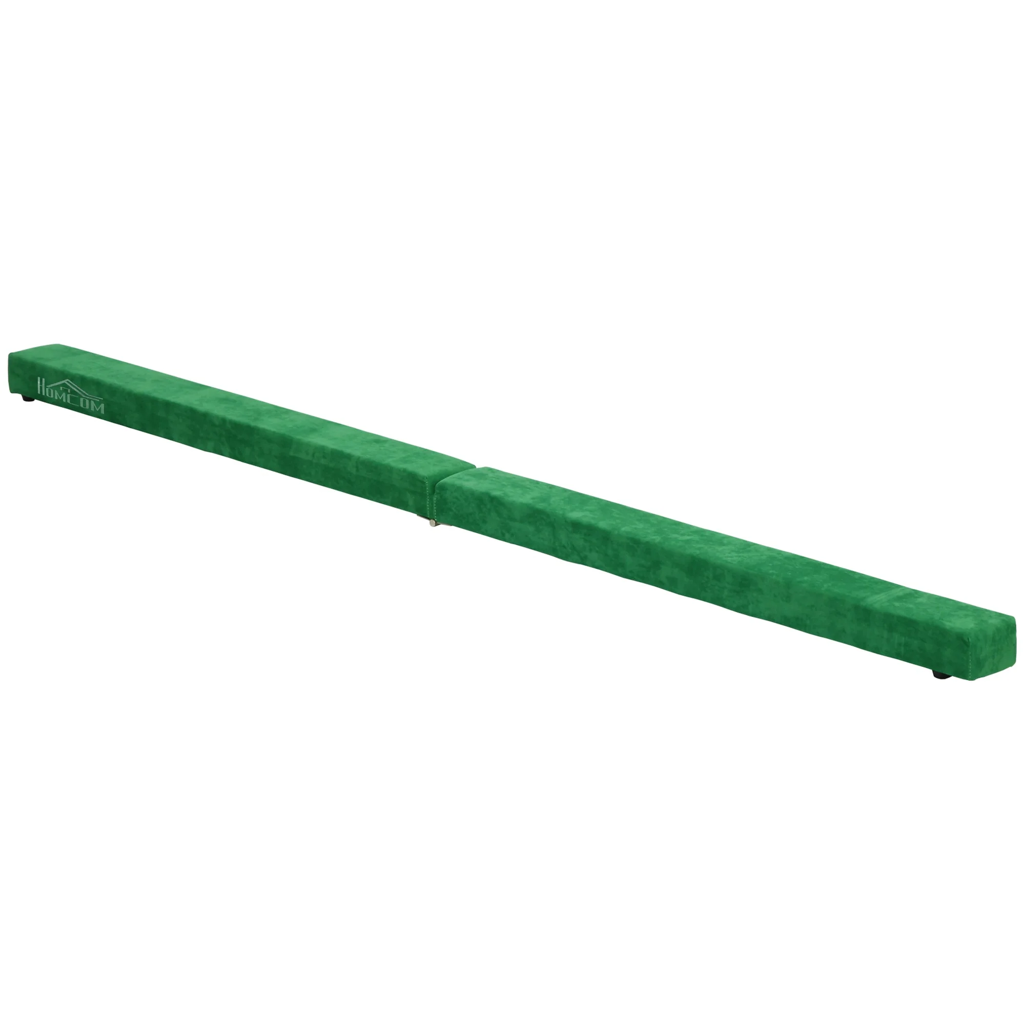 Foldable Balance Beam Non-Slip Suede Cover Sturdy Wood - Green - Image 2