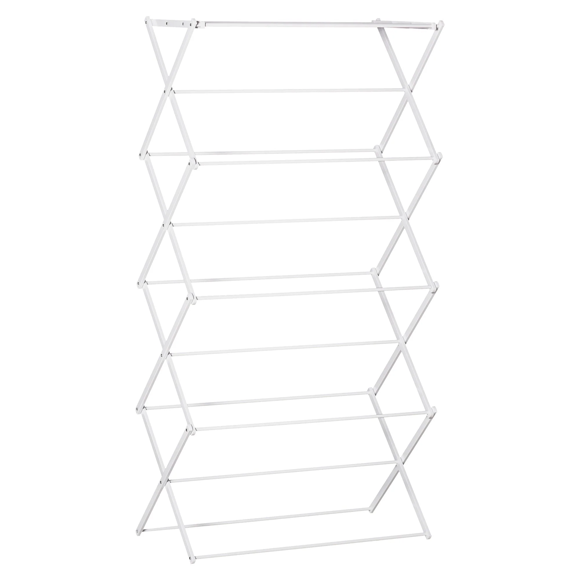 Foldable Clothes Airer, 8-Tier Tower Dryer, Metal Plastic White - Image 2