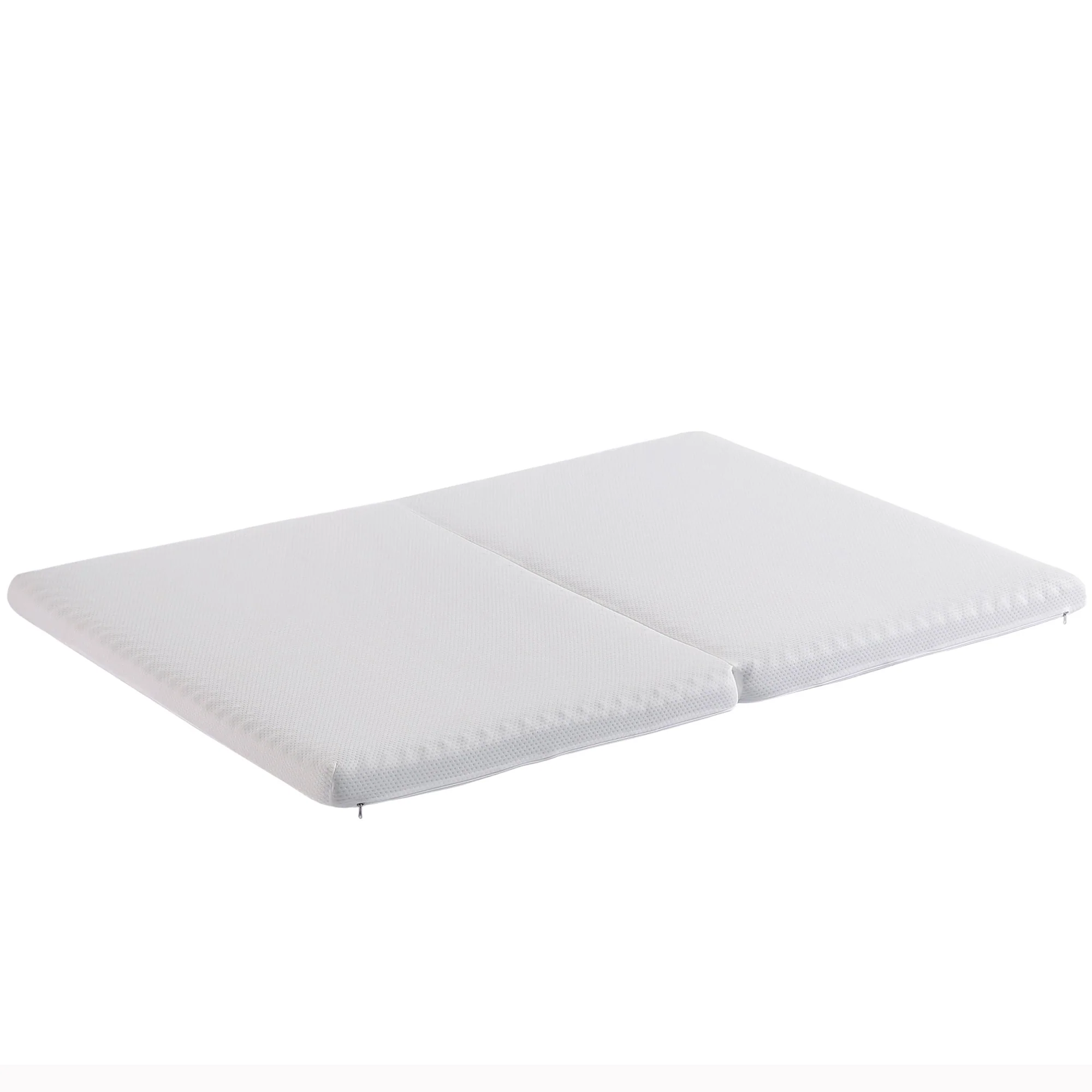 Foldable mattress, ergonomic breathable durable, white - Image 2