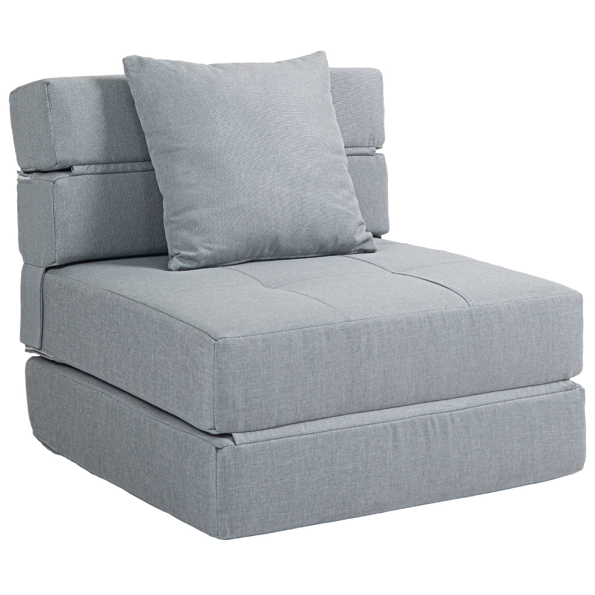 Foldable Sleeper Chair 2-in-1 Bed Function 100kg Capacity, Guest Bed - Image 2