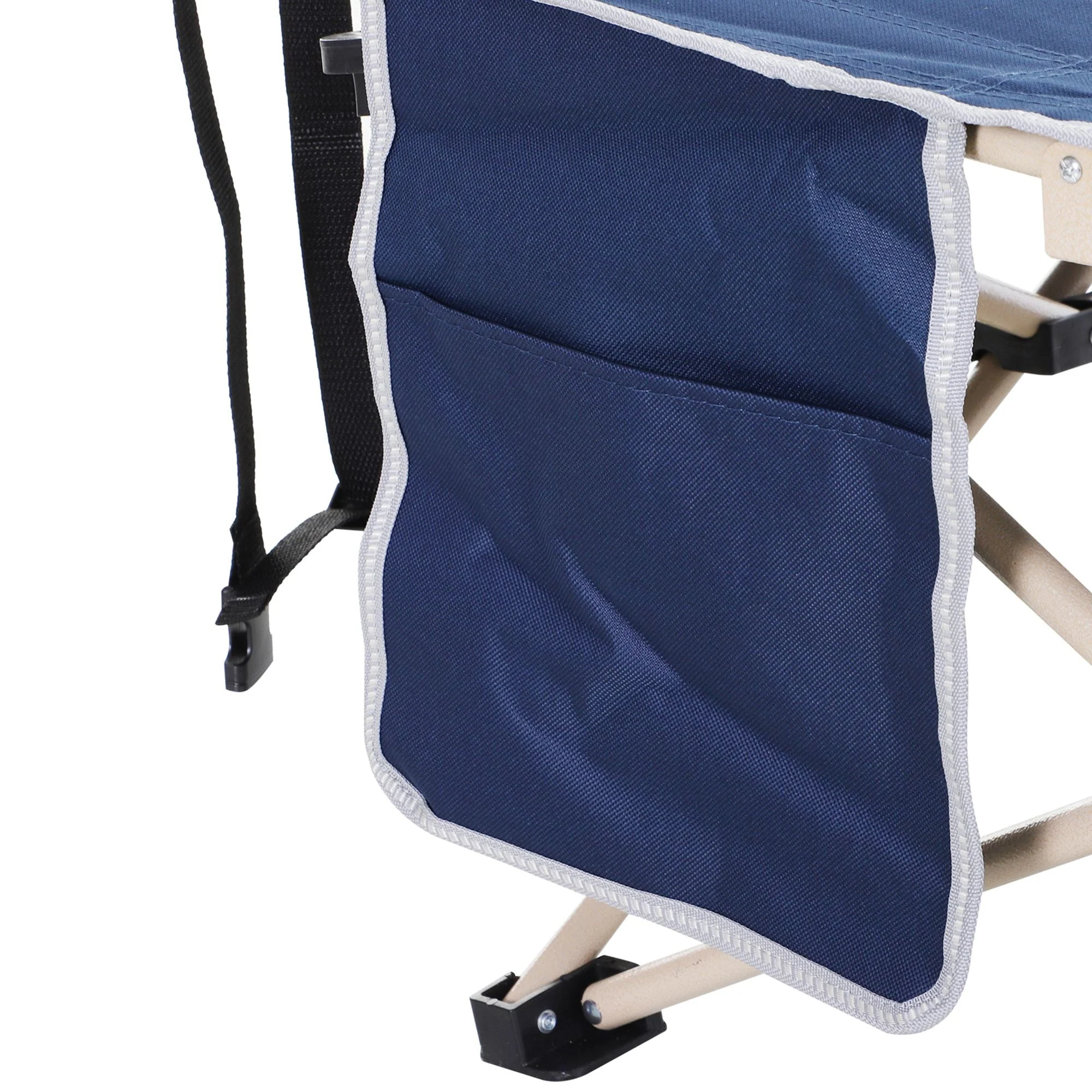 Folding Camping Bed with Storage Bag, Steel and Oxford, Blue - Image 7
