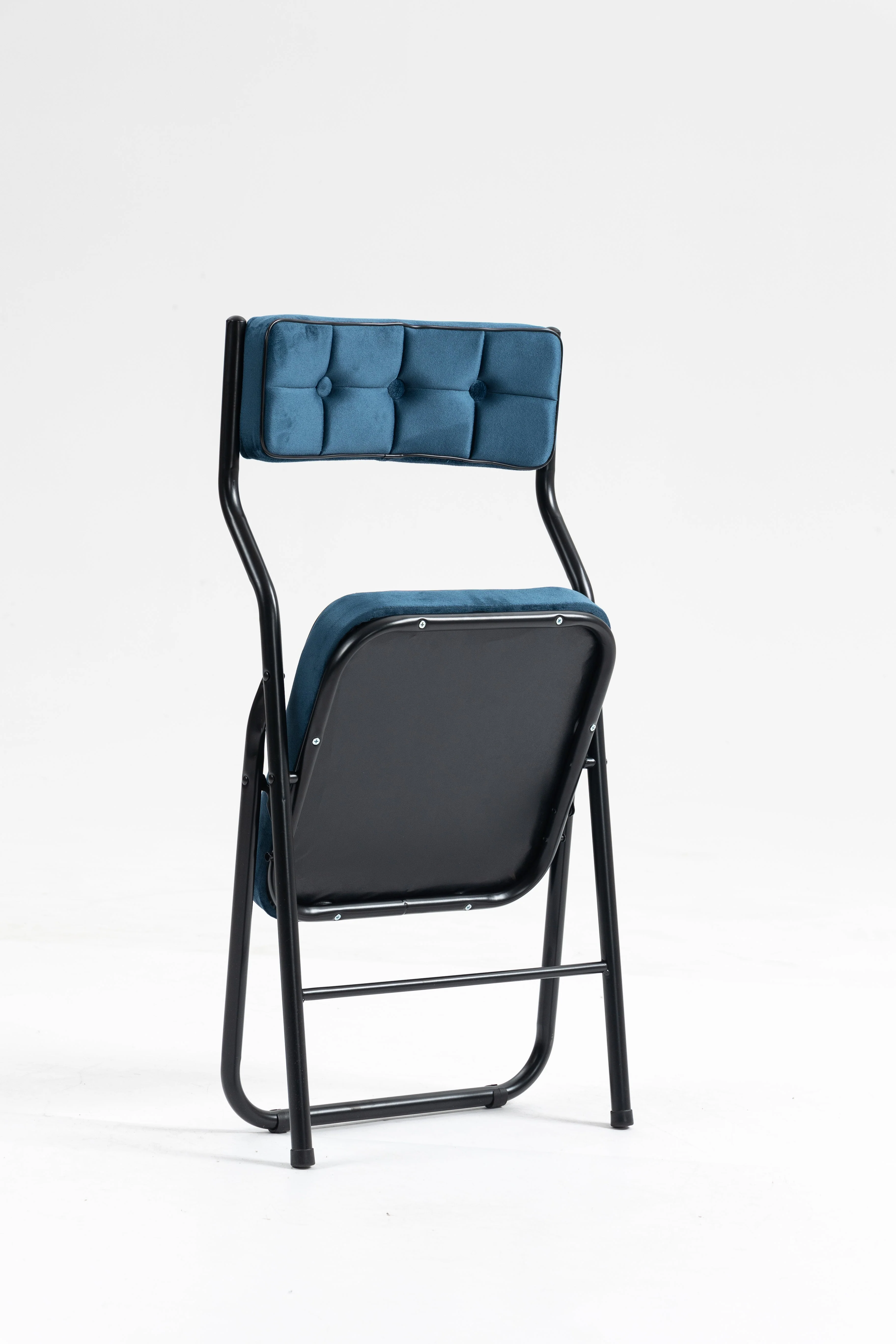 Folding Chairs 2 Pack Foldable Cushion Portable Guest - Blue - Image 7