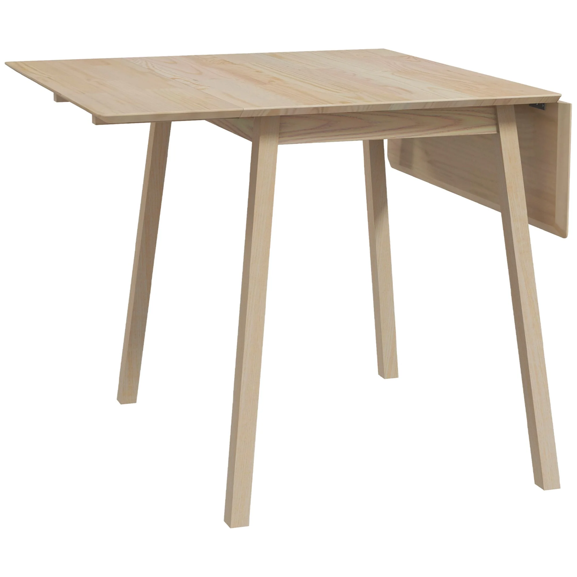 Folding Dining Table, 2-4 Person Small Space 110x86x75cm, Wood Natural Finish - Image 2