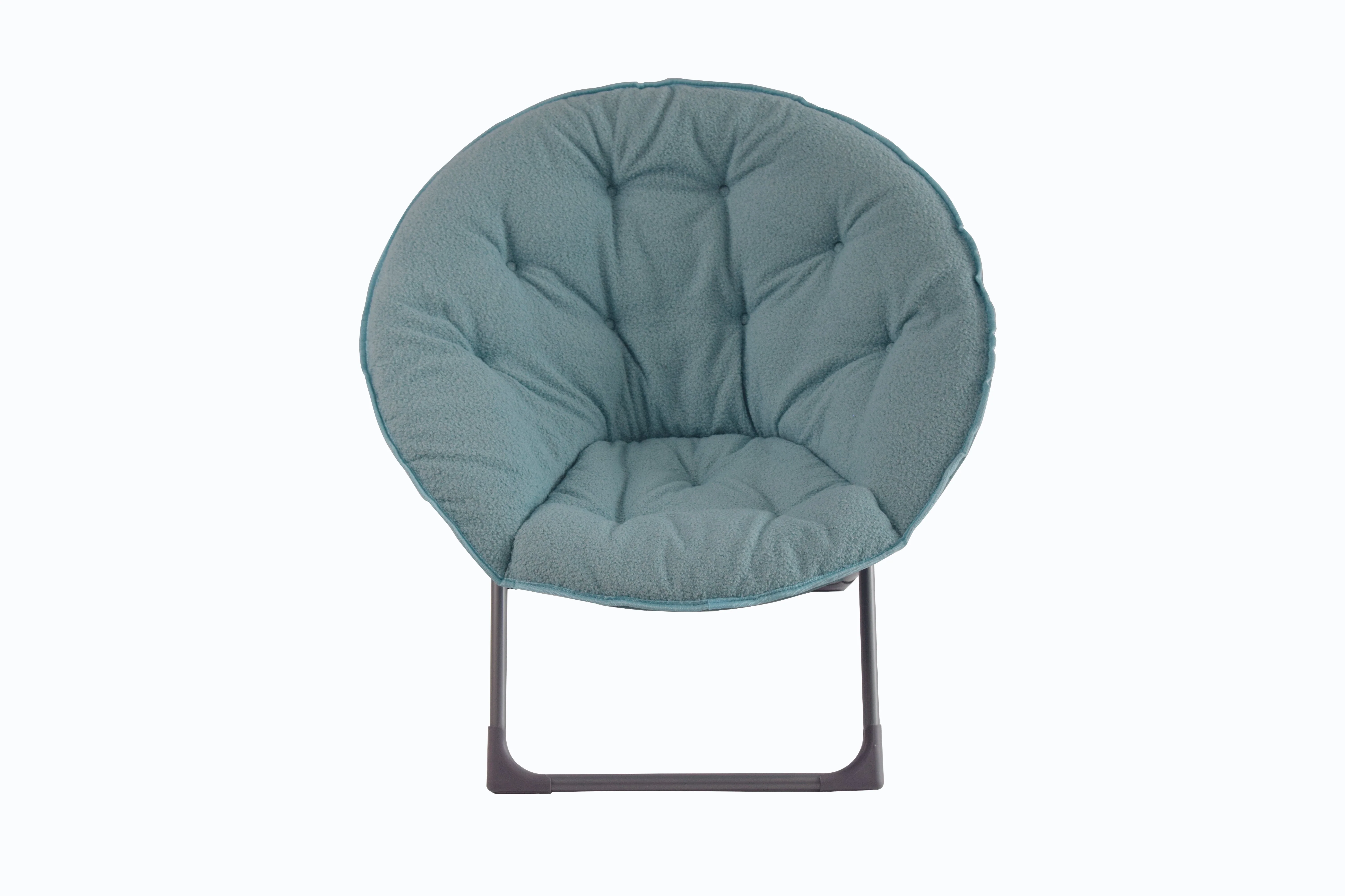 Folding Saucer Moon Chair Portable Soft - Sheep's Wool Blue - Image 6