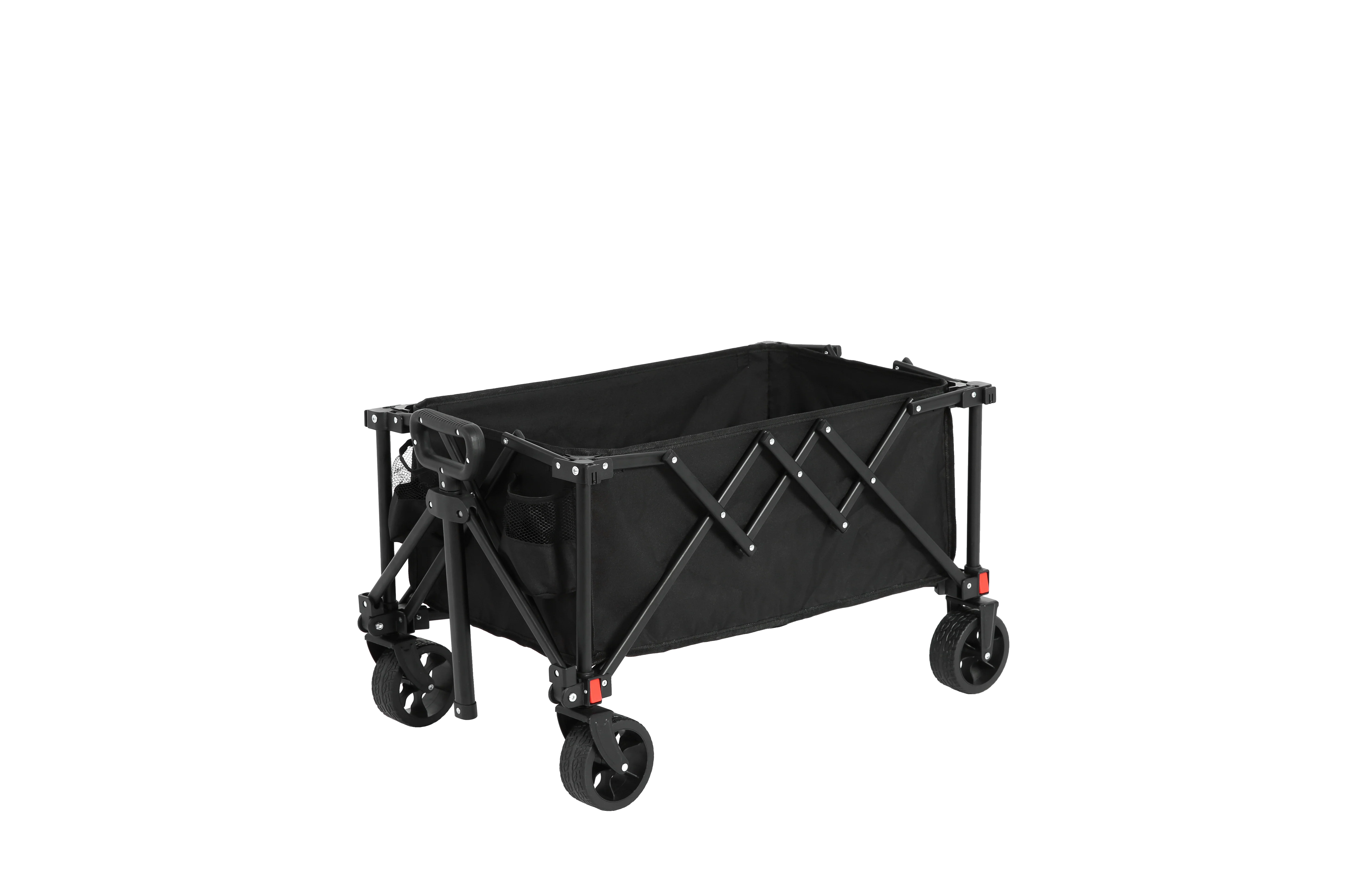 Folding Wagon Cart with All Terrain Wheels, Heavy Duty, Adjustable Handle, Black - Image 11