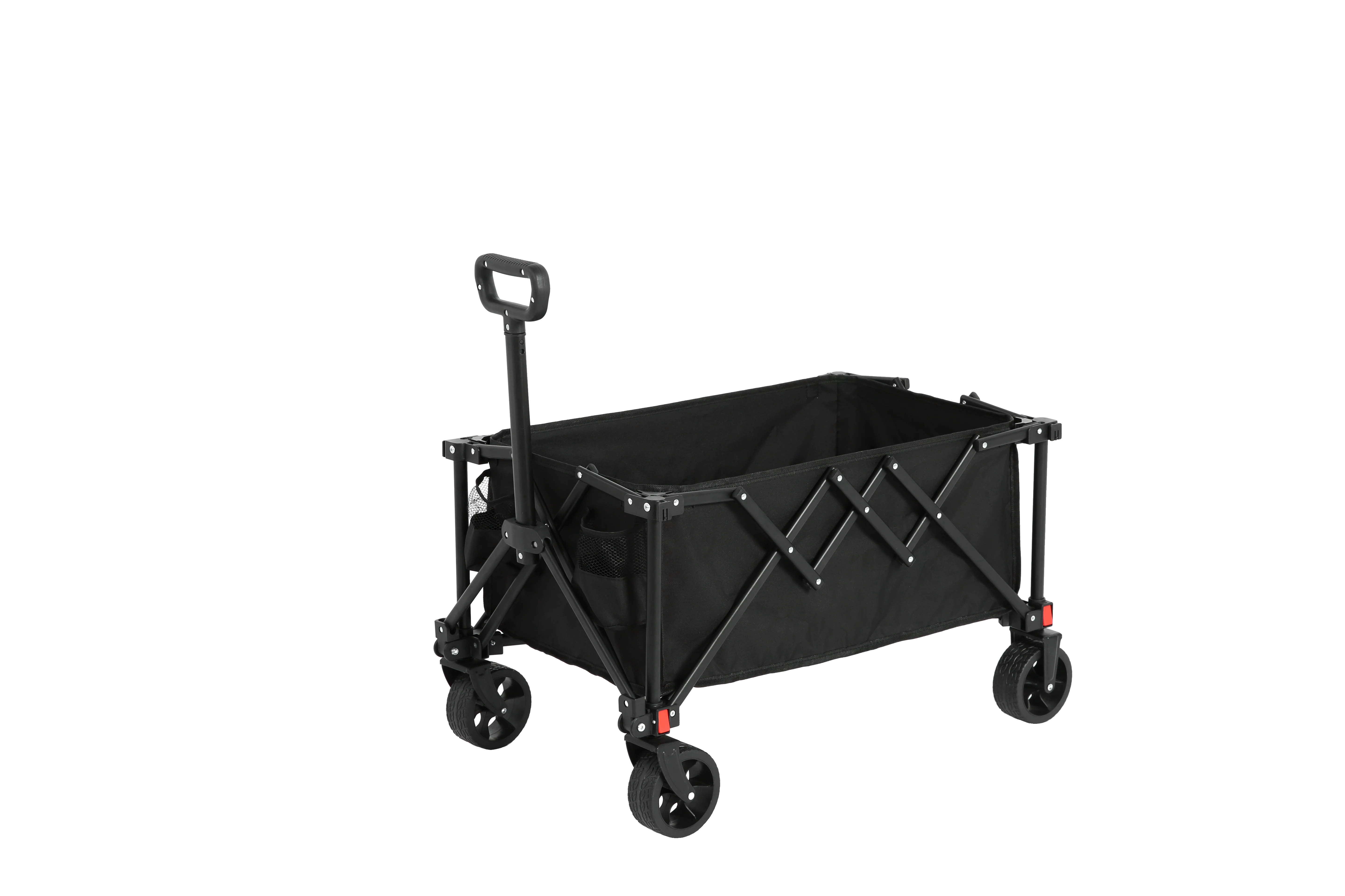 Folding Wagon Cart with All Terrain Wheels, Heavy Duty, Adjustable Handle, Black - Image 9