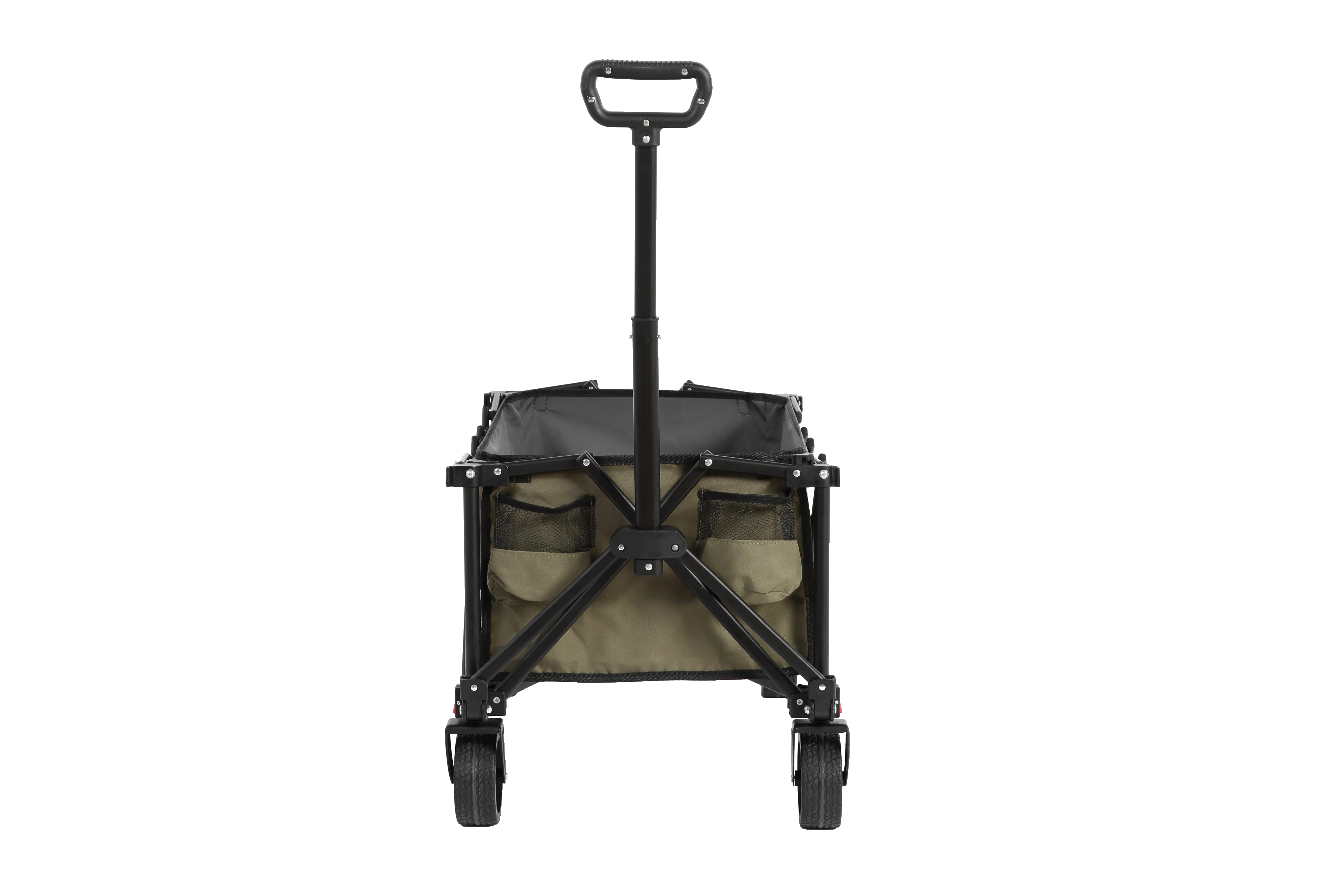 Folding Wagon Carts, all terrain wheels, heavy duty, adjustable handle, army green - Image 3