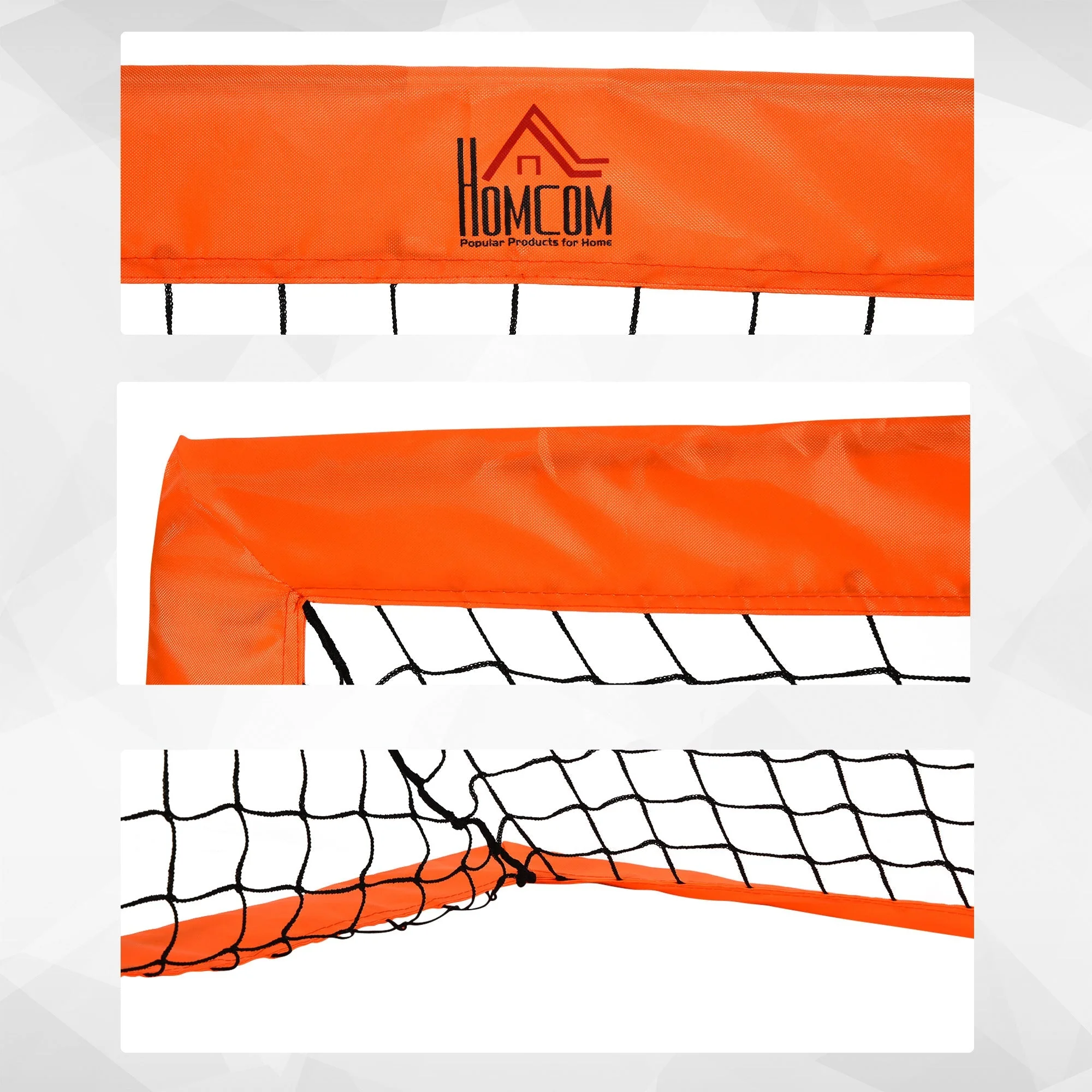 Football Goals, Foldable Mini Metal with Oxford Fabric, Orange - Image 6