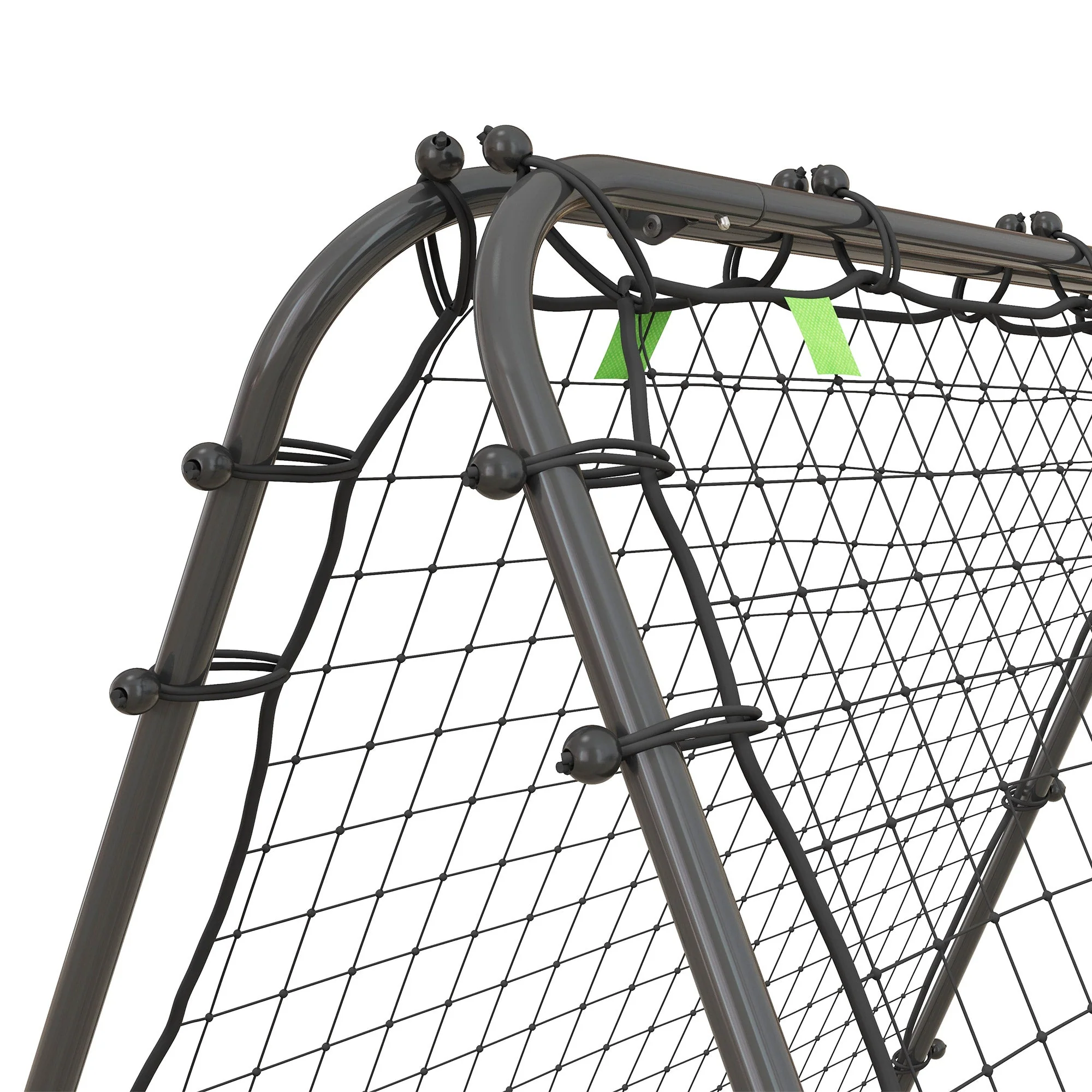 Football Rebounder Double-Sided Adjustable in 5 Levels Steel Black - Image 7