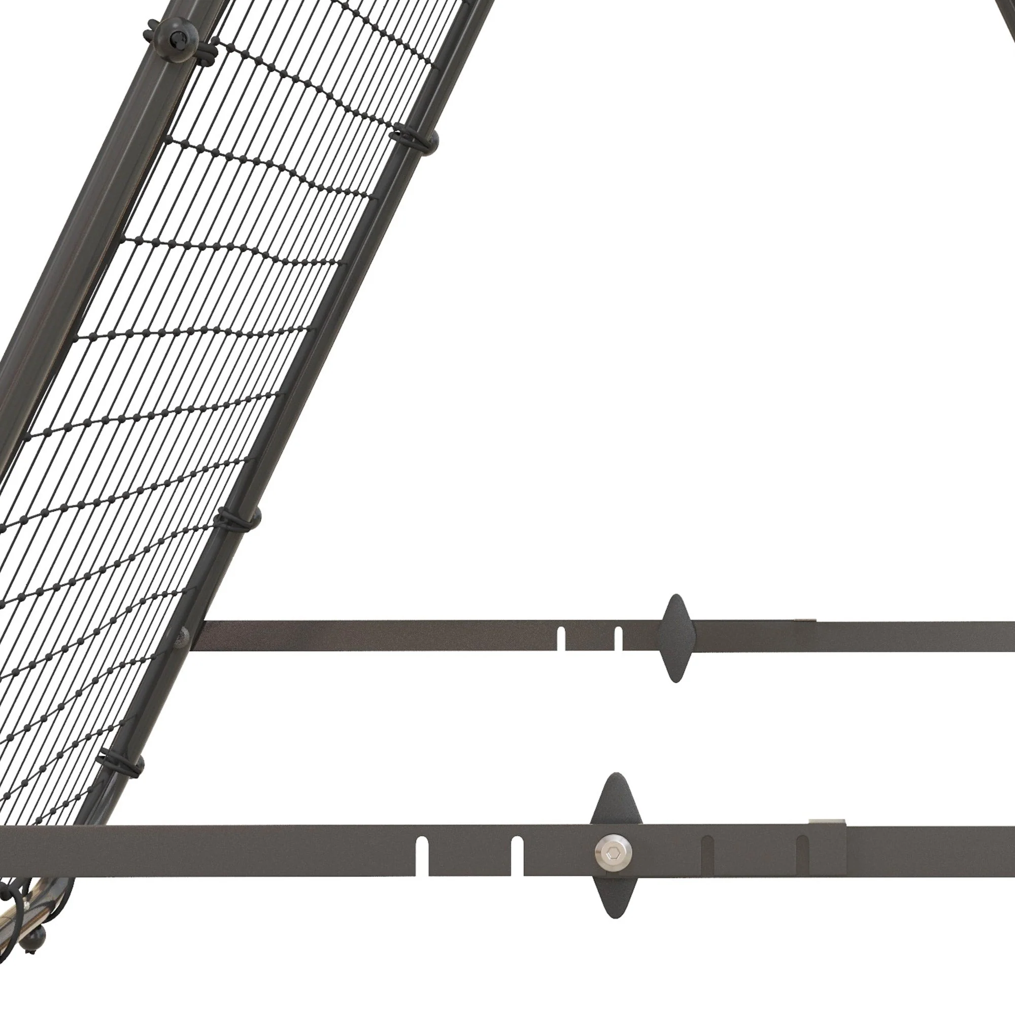 Football Rebounder Double-Sided Adjustable in 5 Levels Steel Black - Image 8