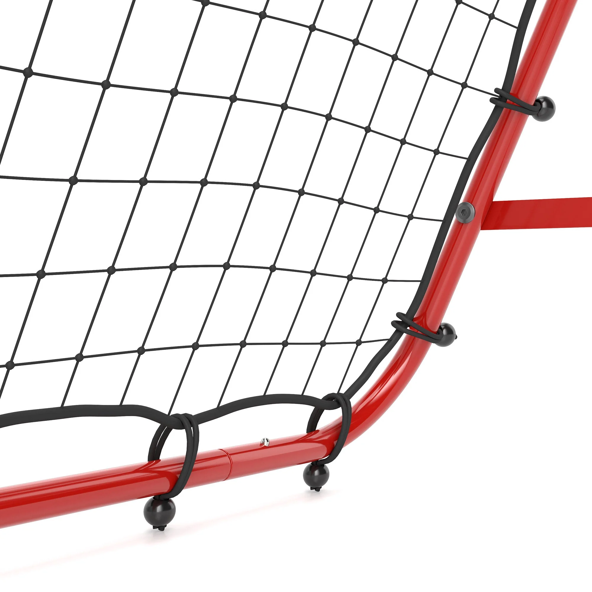 Football Rebounder Double-Sided Rebound Adjustable in 5 Levels for Training Steel Red - Image 8