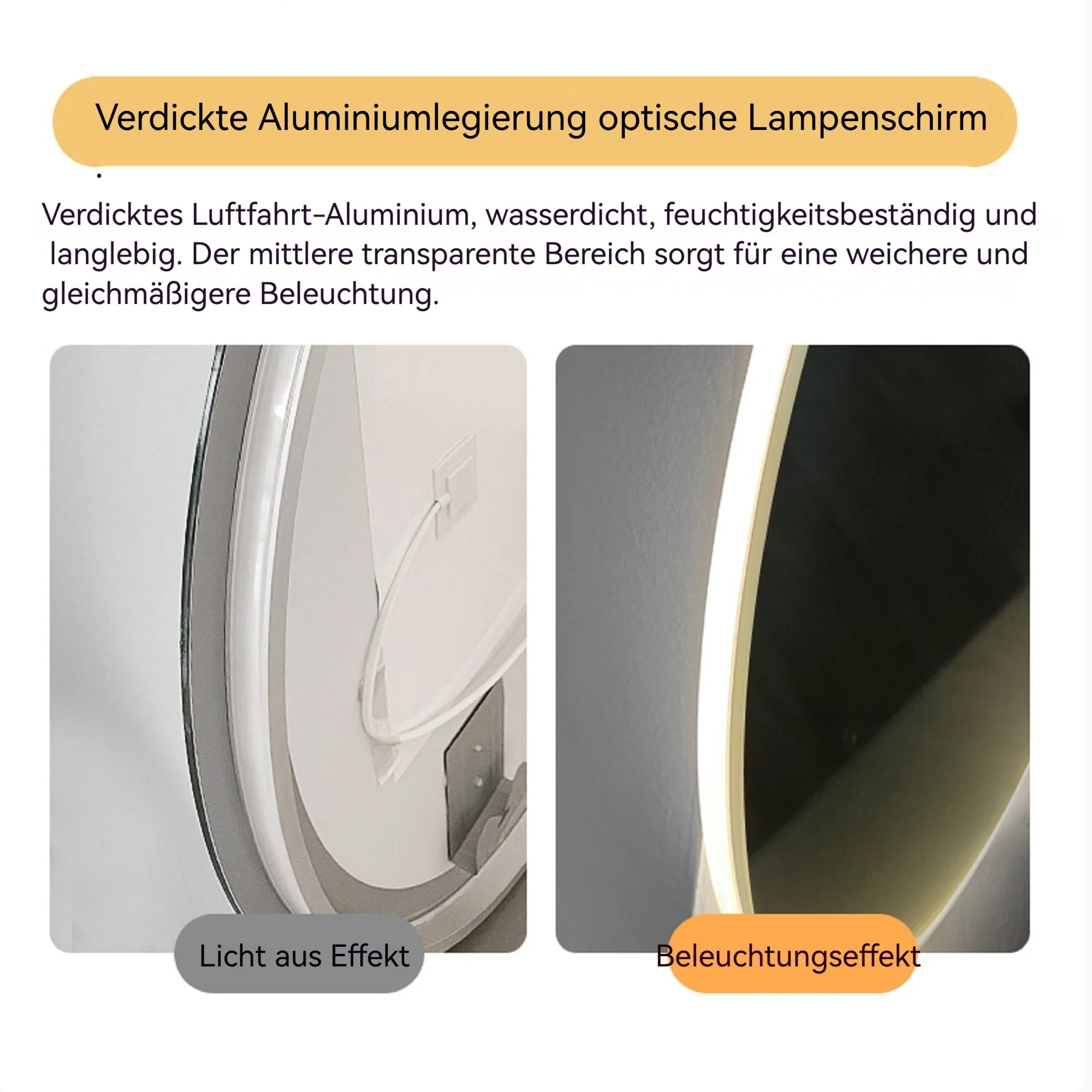 Frameless Oval Wall-Mounted Smart Mirror, Anti-Fog Touch Screen 60x90cm - Image 6