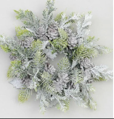 Frosted Cedar Cone Candle Ring