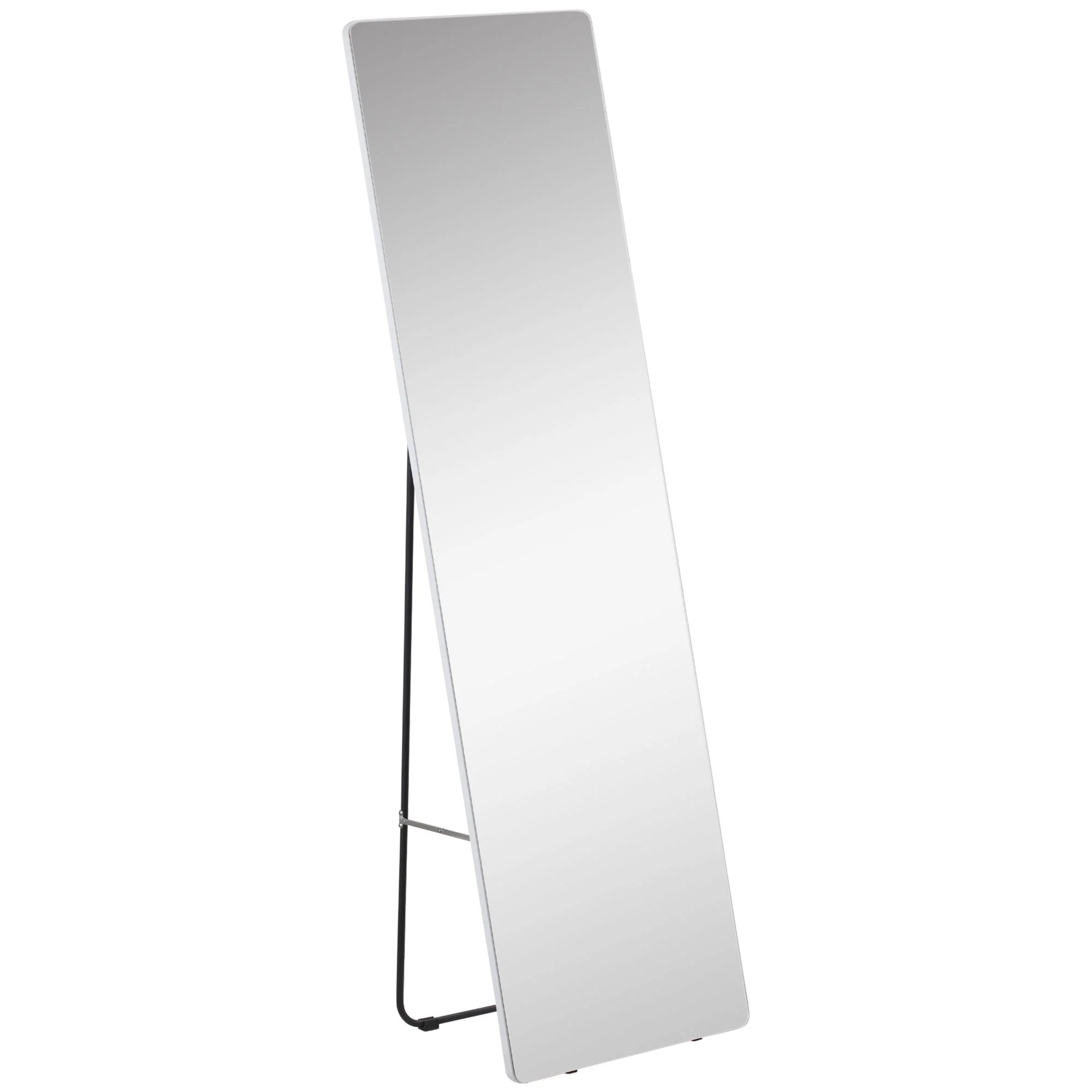 Full Length Mirror, Standing Wall Wardrobe Dressing, 45x160cm, Silver