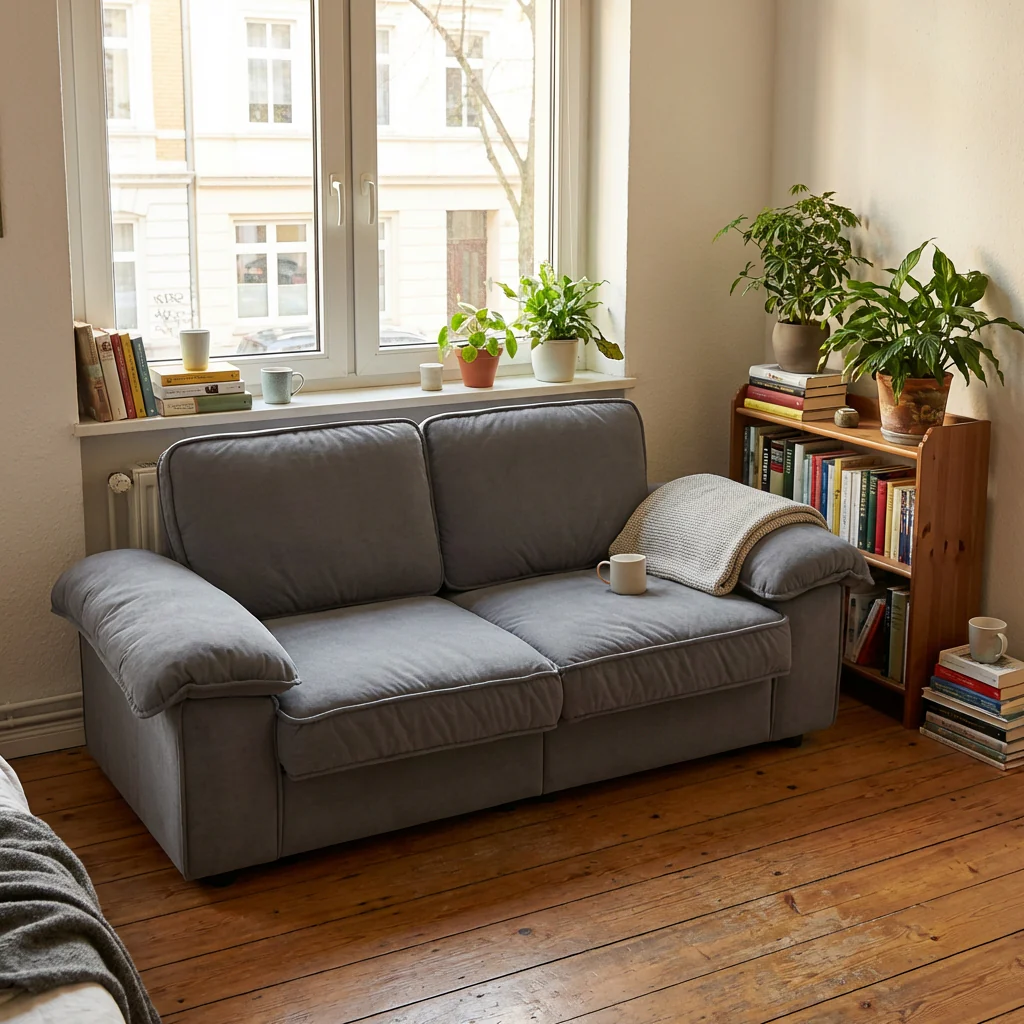 FX-P20EU-GY1 Modern Sofa with Hidden Storage Comfortable Upholstery Grey - Image 5