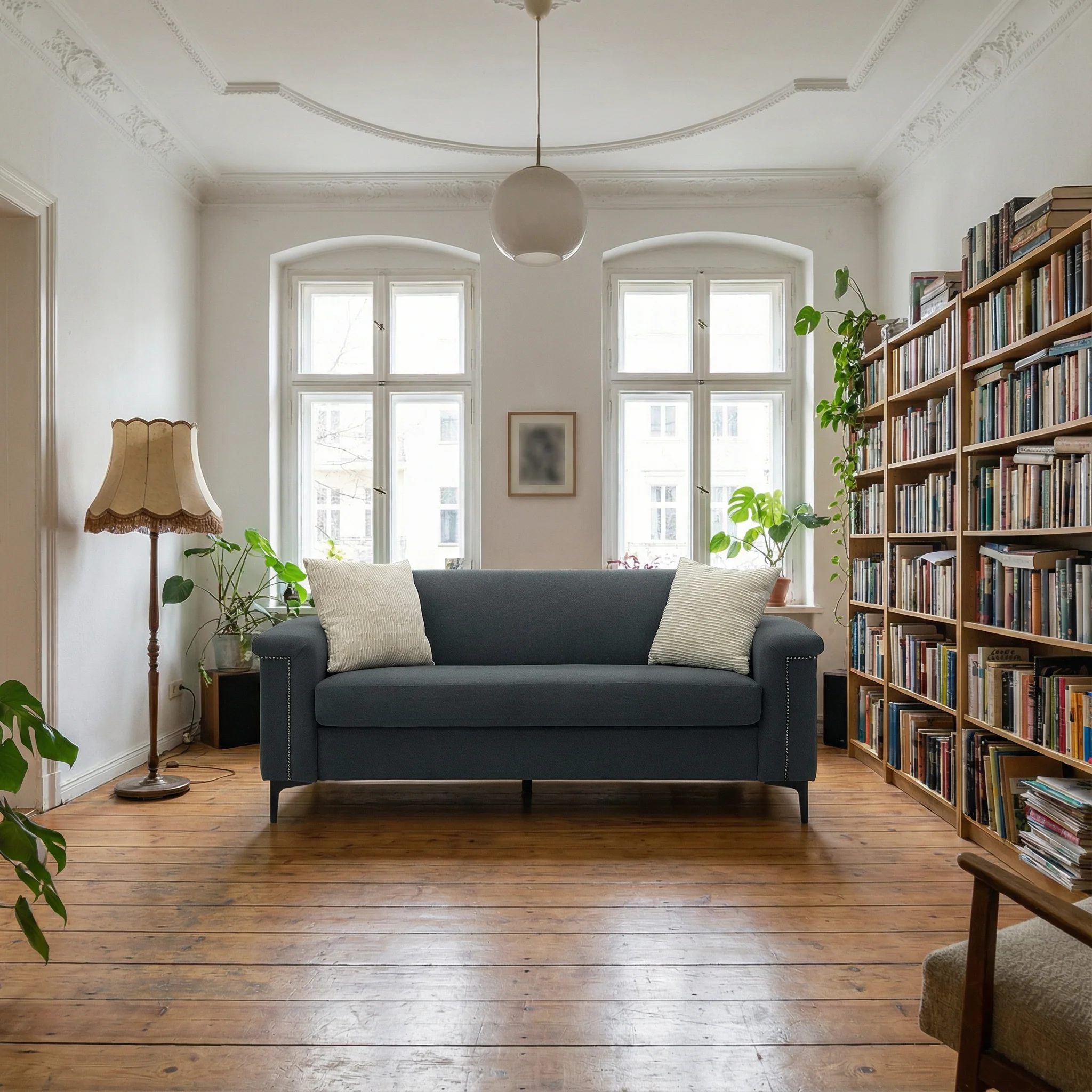 FX-P22EU-DG (SOFA 557-32) Nordic 2-Seater Sofa 172x82cm Fine Linen Fabric - Image 4