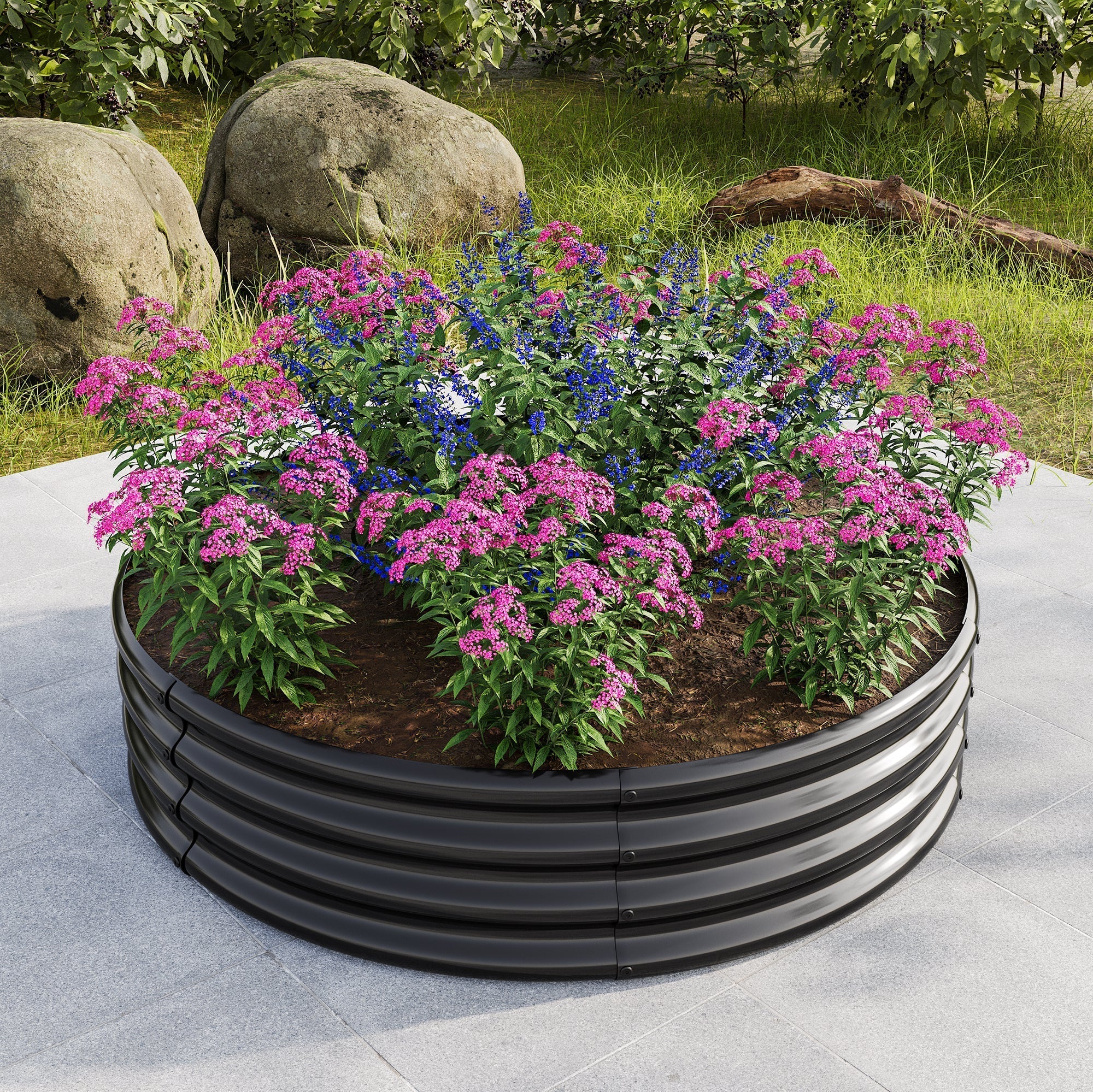 Galvanized Raised Garden Bed, Outdoor Planter for Vegetables, Fruits, Flowers, 2-Pack - Image 3