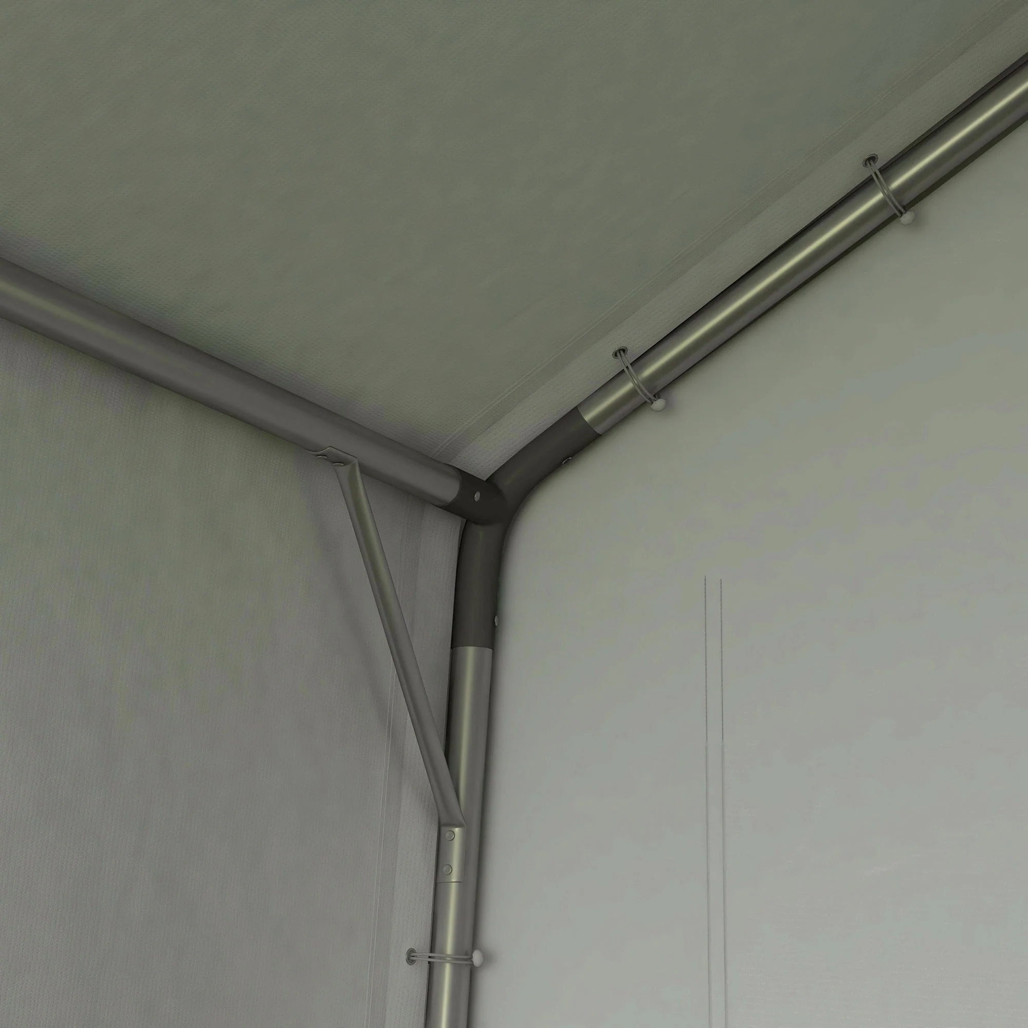 Garage Tent 2.1x3.6m Storage UV Protection Water-Repellent, Dark Grey - Image 7
