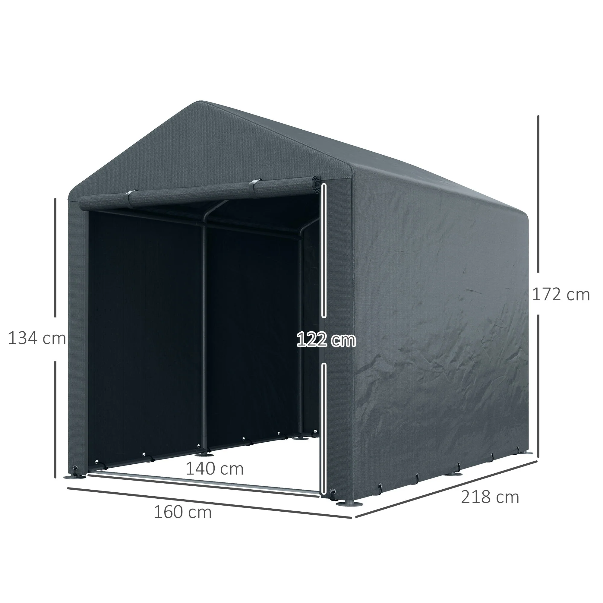 Garage Tent, UV Protection Storage with Zipper, Water-Repellent Foil - Image 3