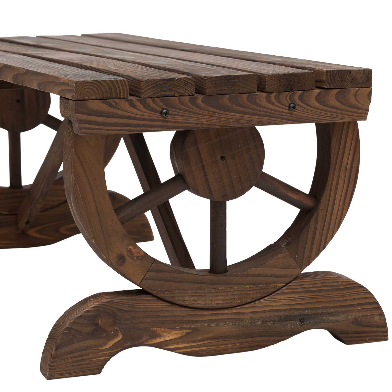 Garden Bench Weatherproof Rustic 98x50x39.5 cm Wooden - Image 7