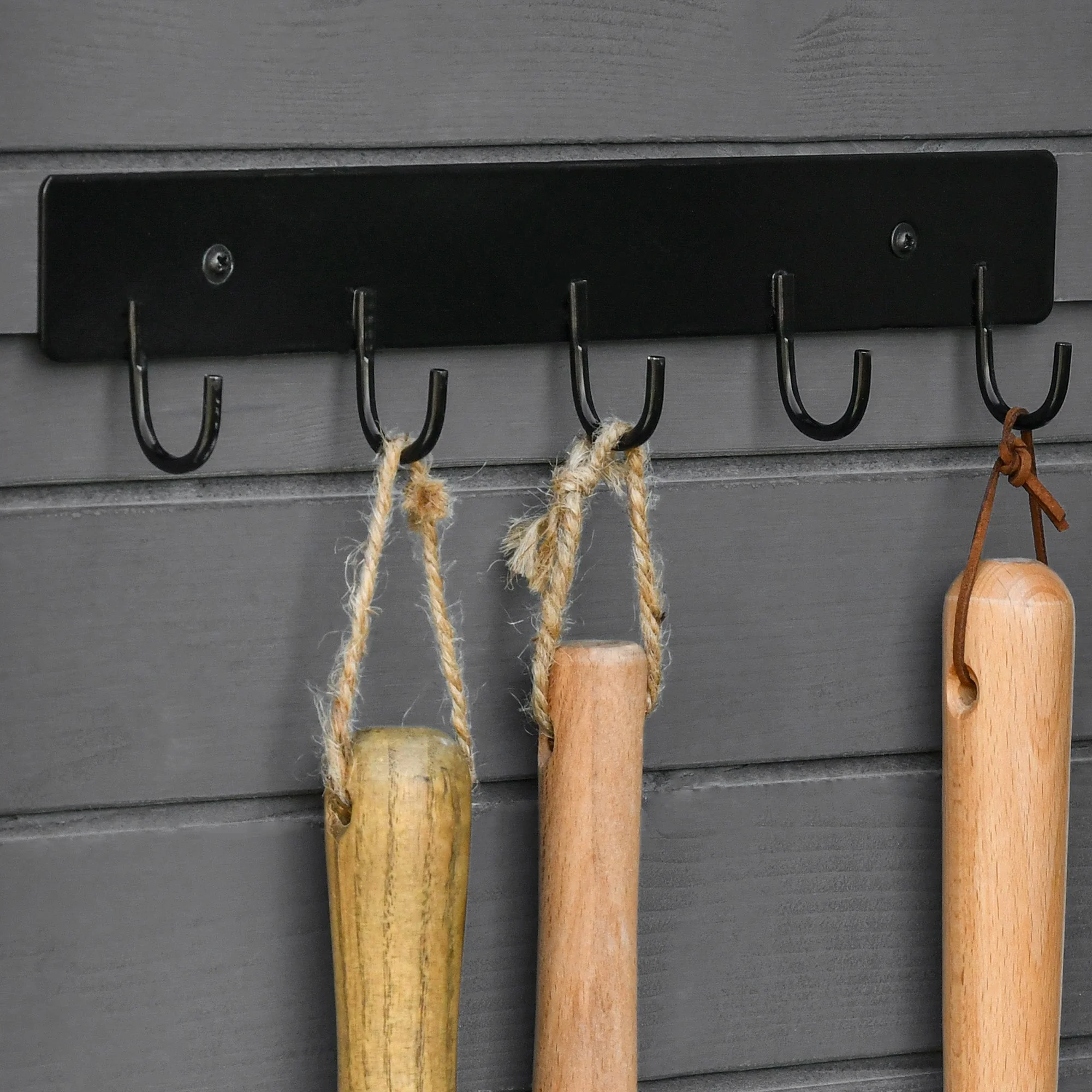 Garden Cabinet Wooden Tool Shed with Door and Roof Grey - Image 7