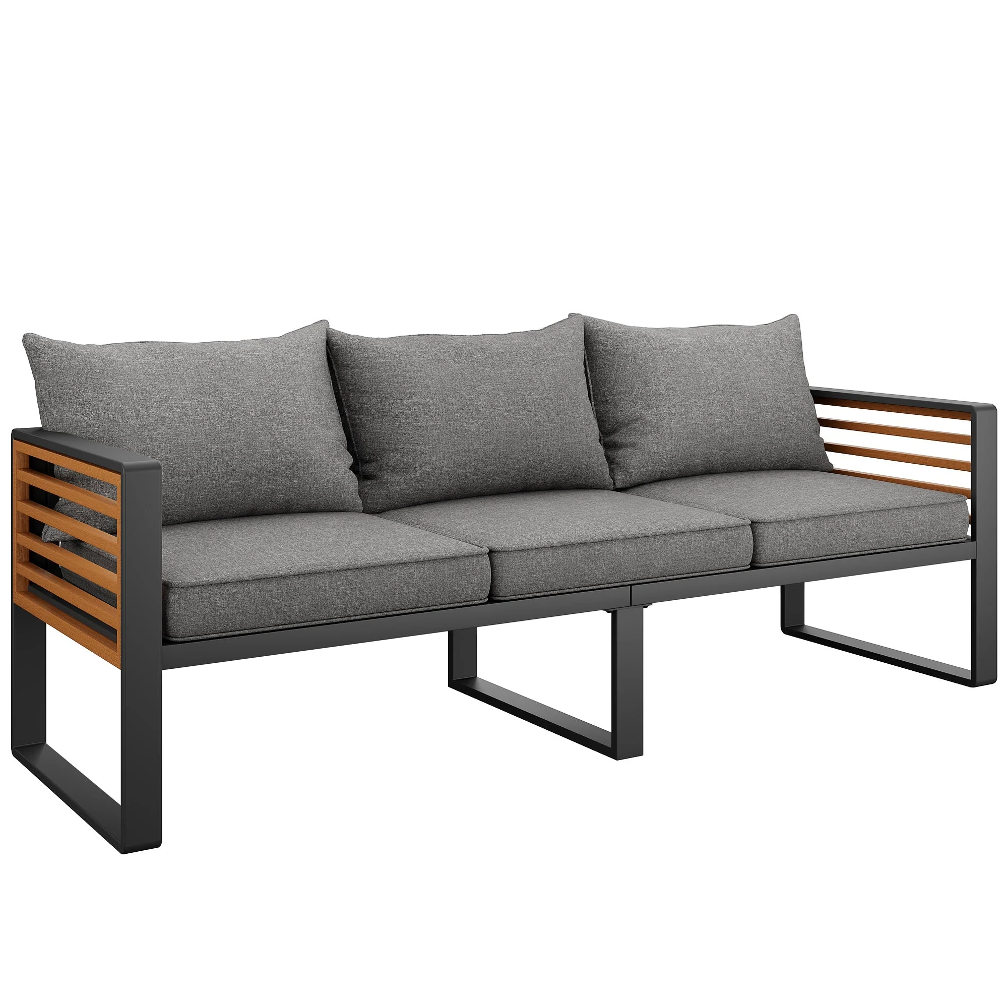 Garden Lounge Set 6-8 Seater Outdoor Sofa - Galvanized Iron Frame - Image 10