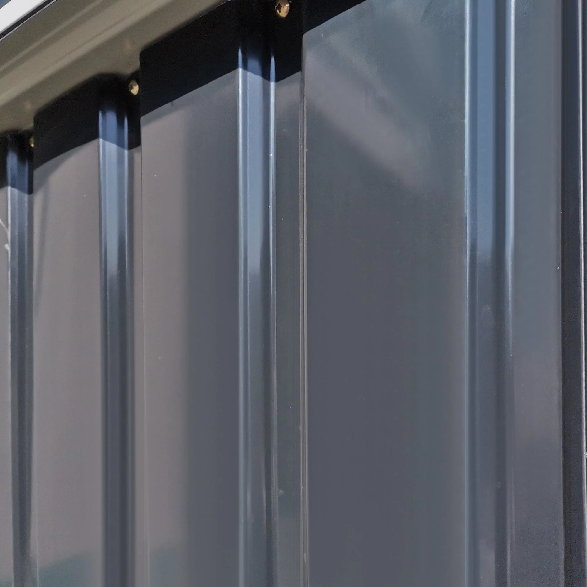 Garden Shed Outdoor Steel Dark Grey - Image 8