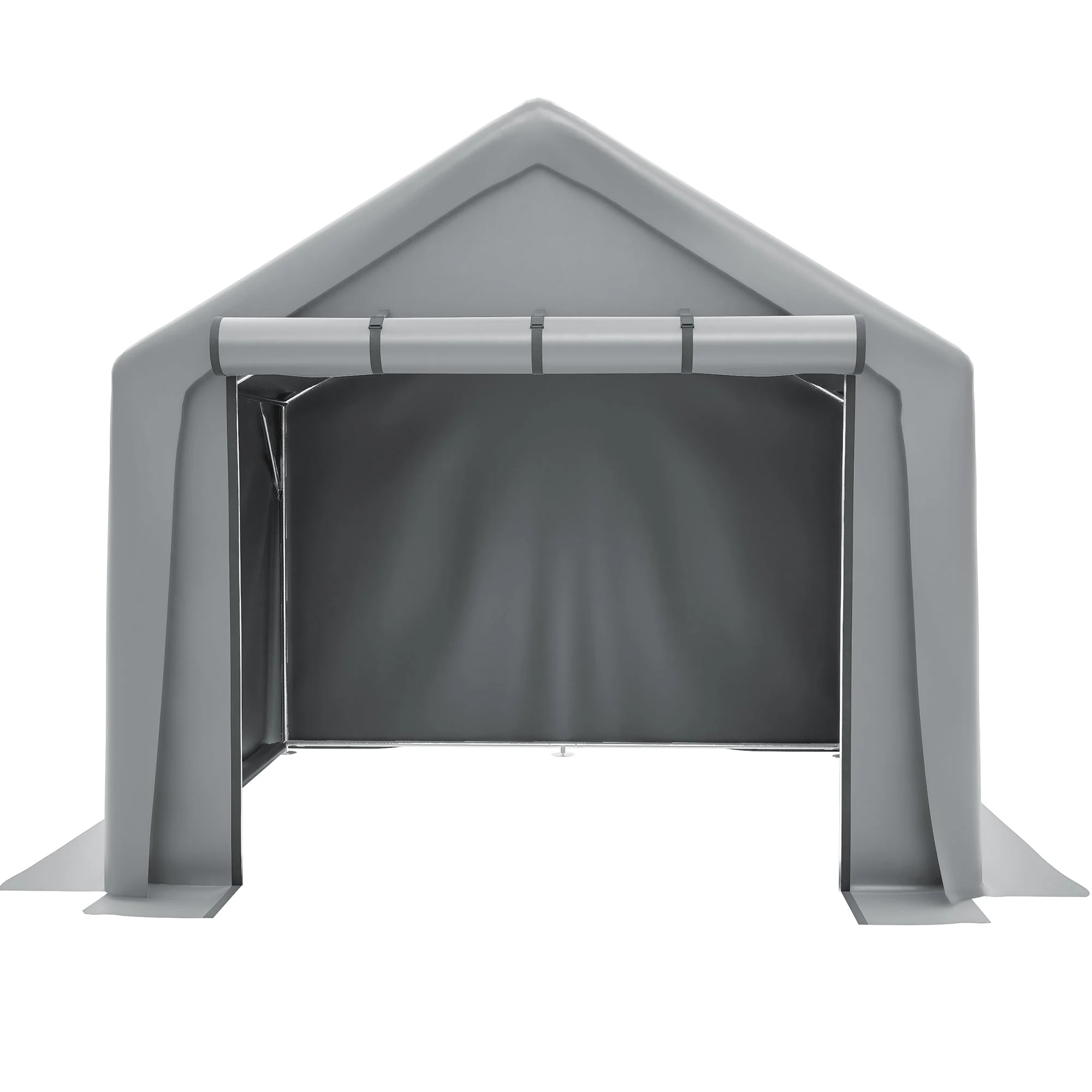 Garden Shed Storage Garage Bicycle Tool Tent 244x241x217cm Dark Grey - Image 8