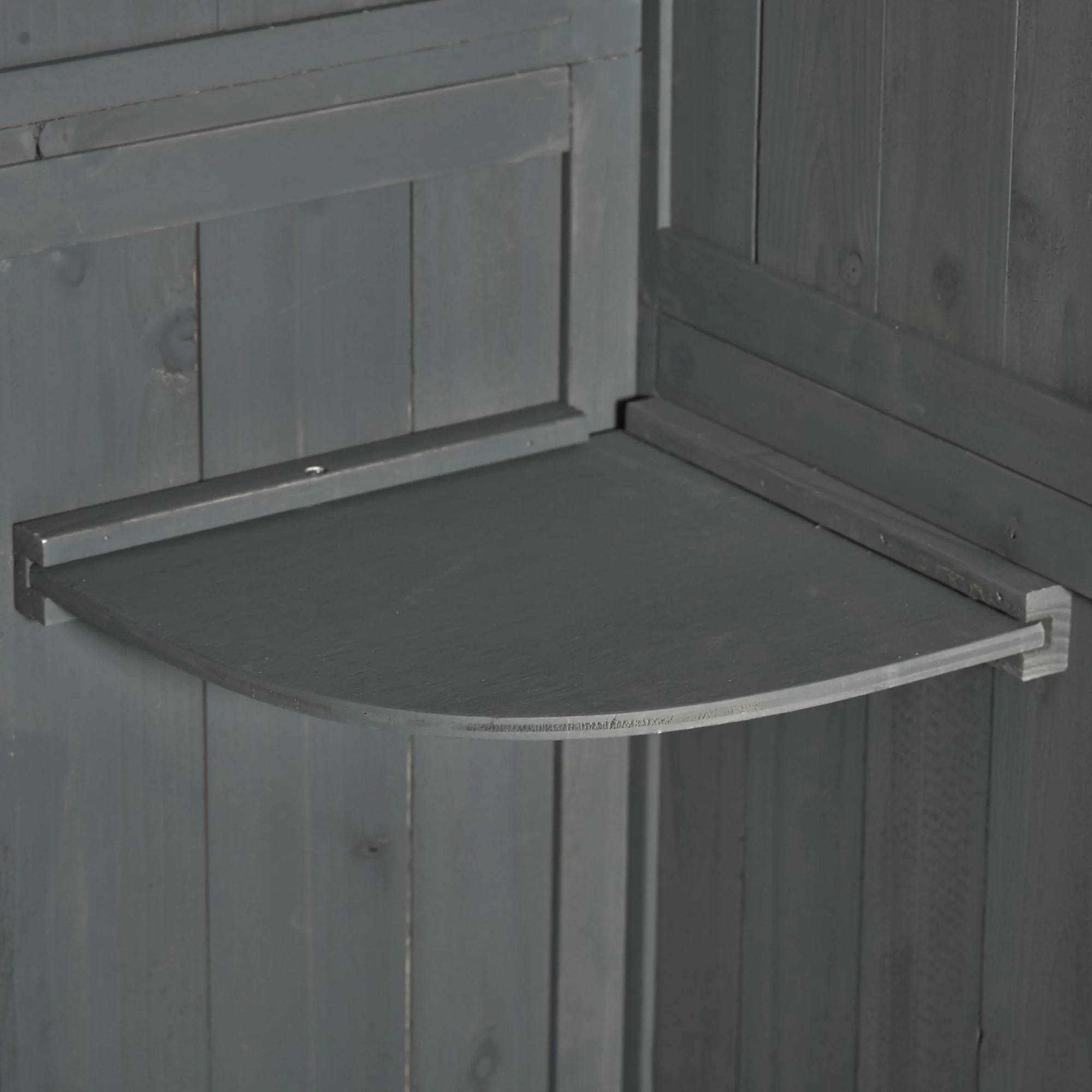 Garden Shed with Shelves, Asphalt Roof, Window 77x54.2x179cm, Wood Grey+Green - Image 8