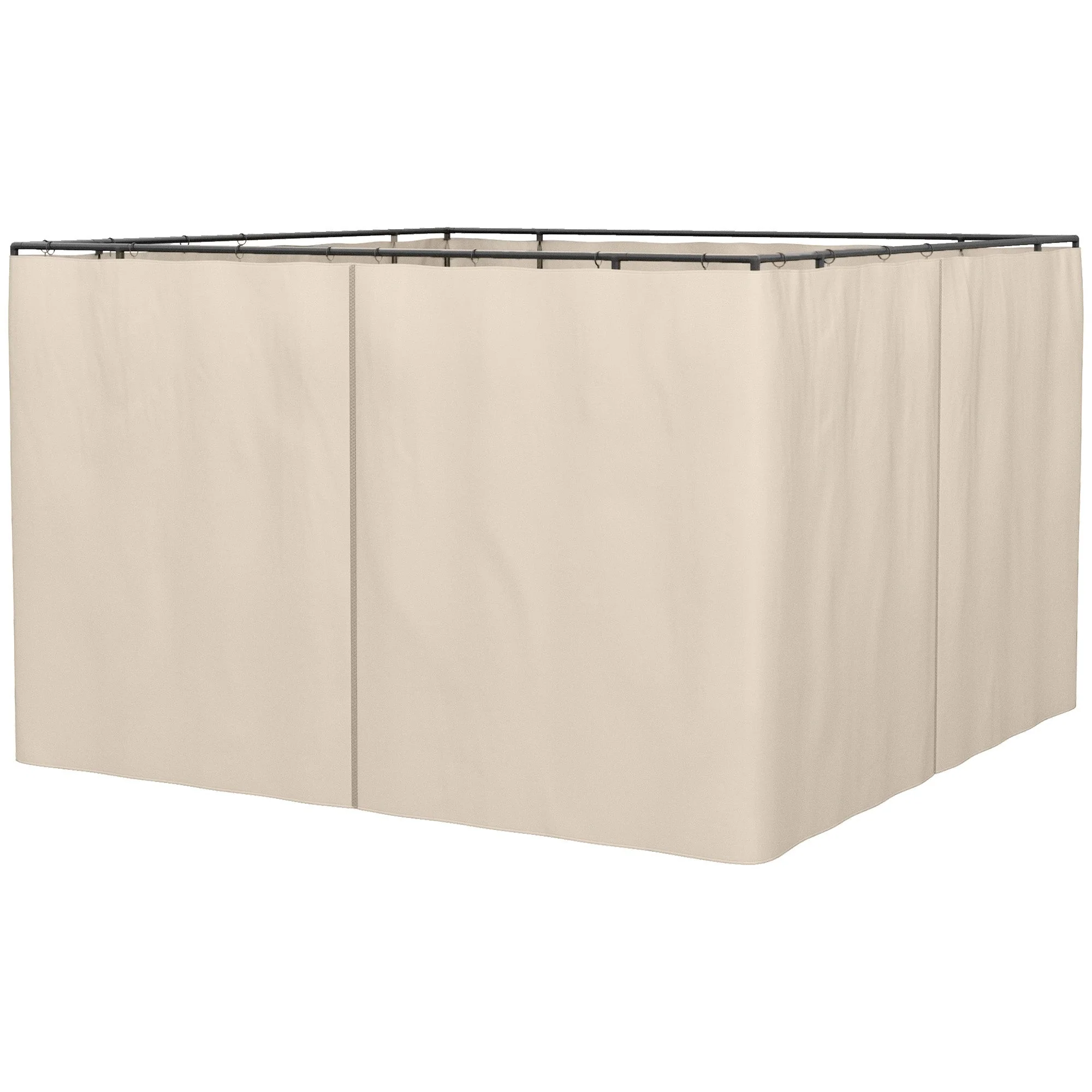 Gazebo Side Panels 3x3m, 302x205cm Durable Polyester, Beige - Image 2