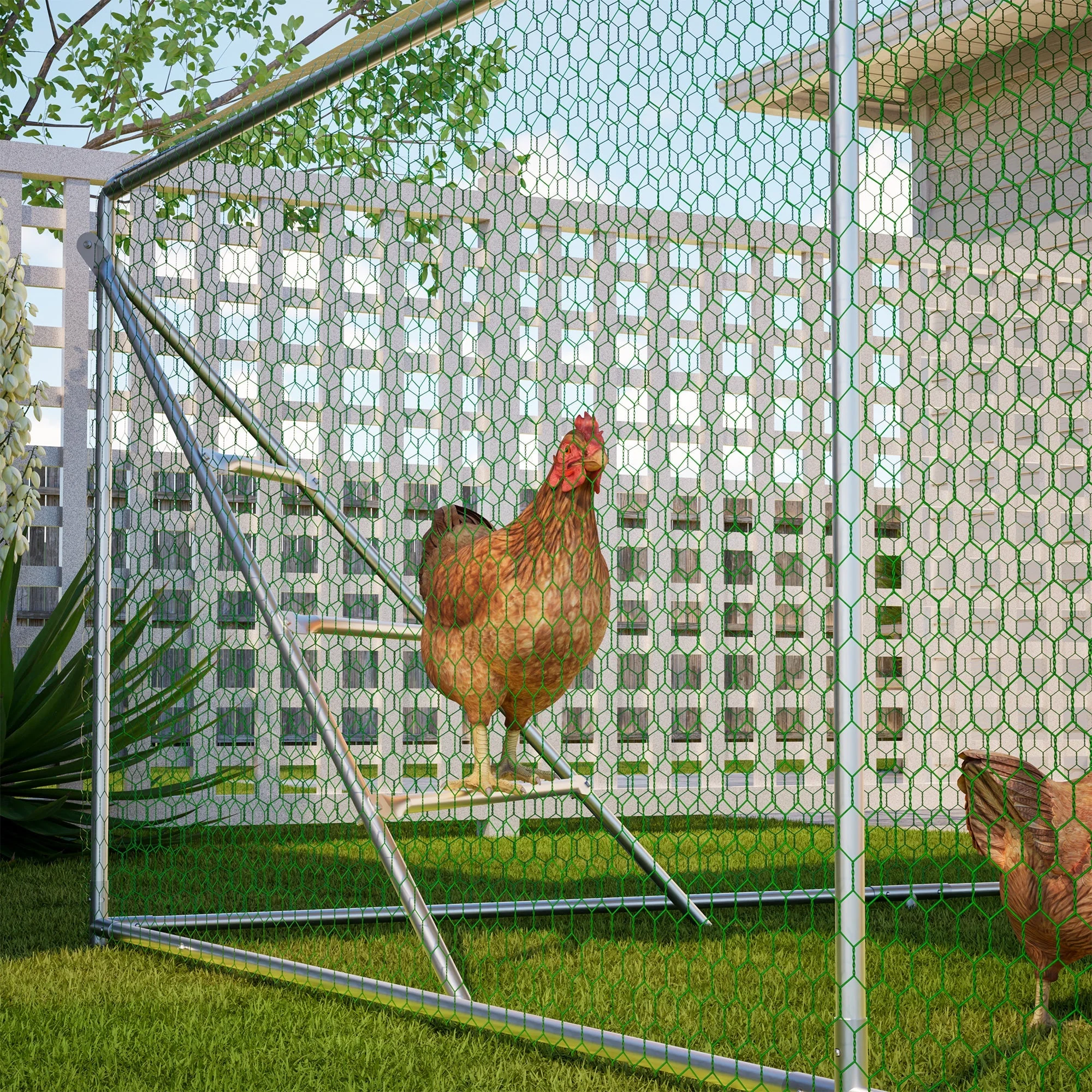 Giant Professional Chicken Coop Aviary 3x6m with Climbing Frame Metal - Image 7